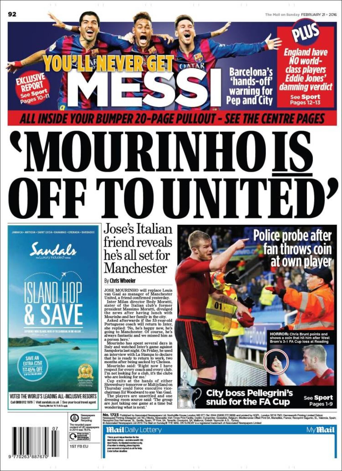 Ce scriu azi ziarele de sport din lume (21 februarie 2016)