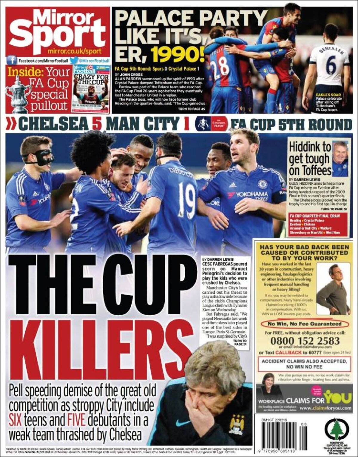 Ce scriu azi ziarele de sport din lume (22 februarie 2016)