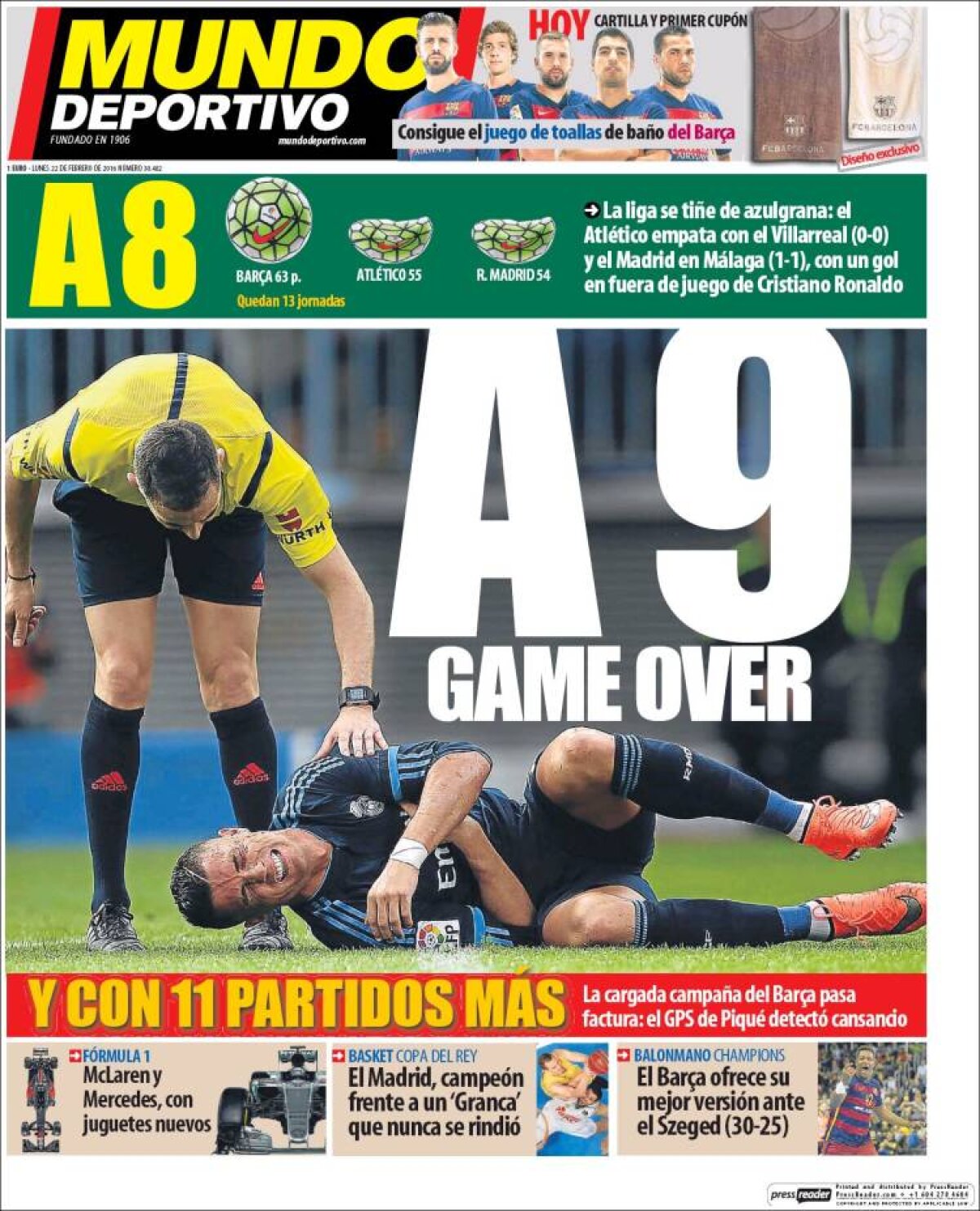 Ce scriu azi ziarele de sport din lume (22 februarie 2016)