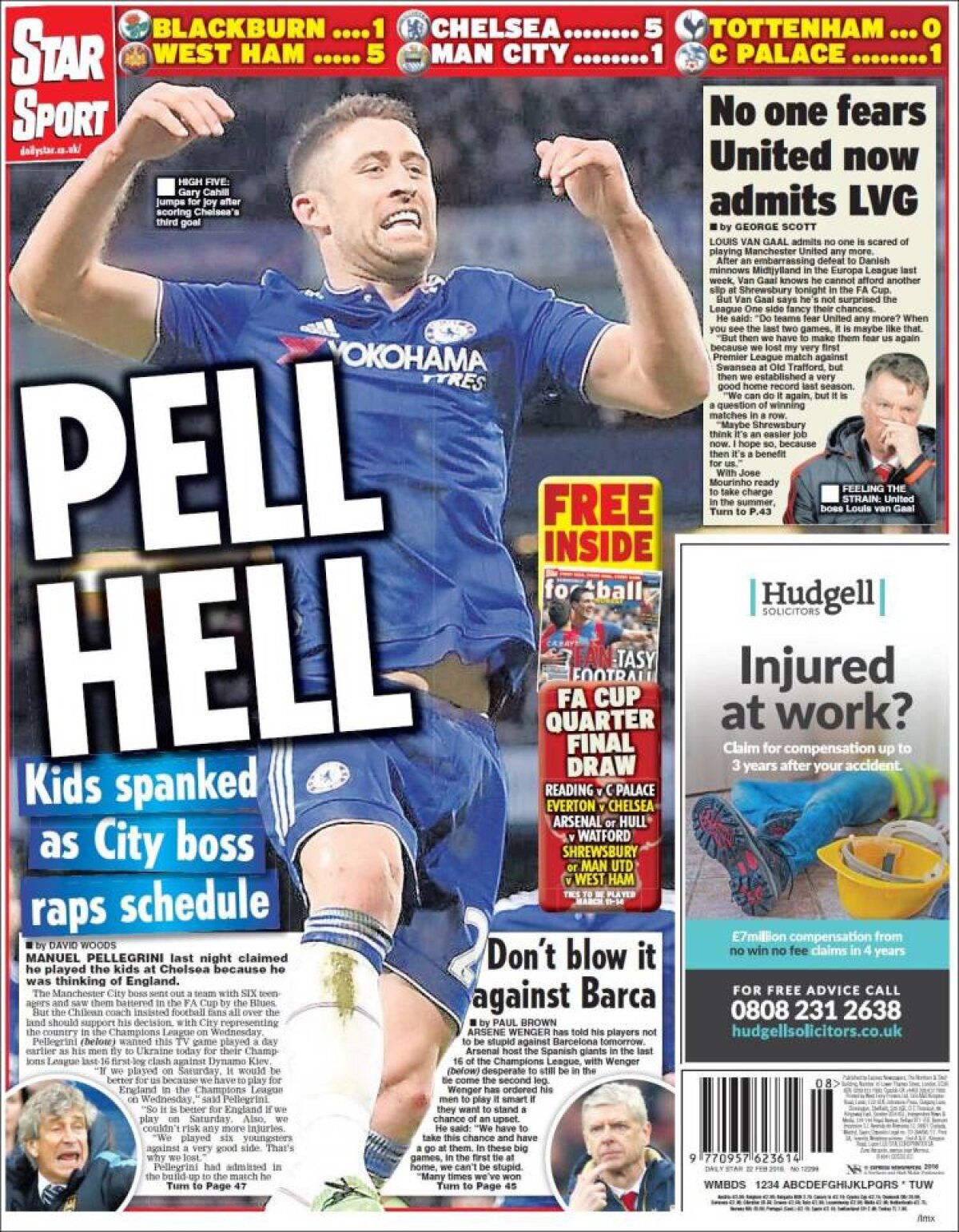 Ce scriu azi ziarele de sport din lume (22 februarie 2016)