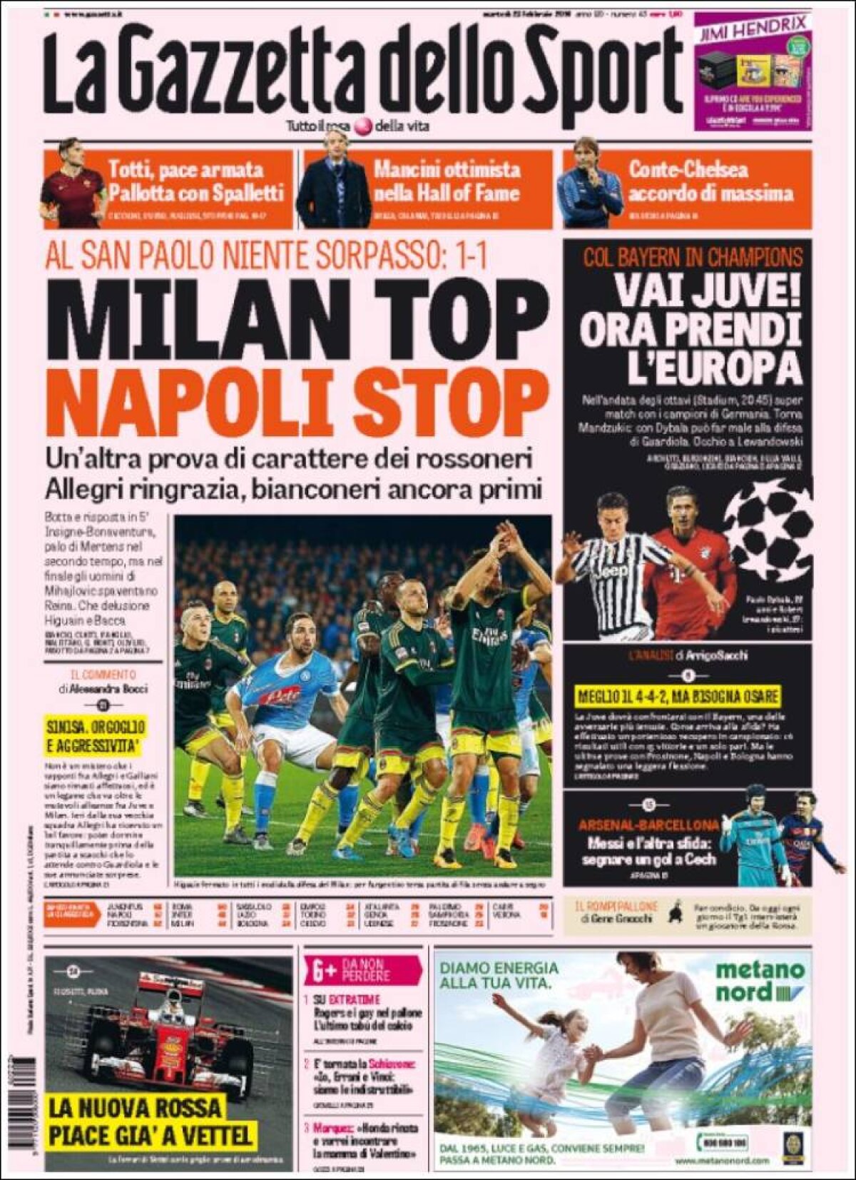 Ce scriu azi ziarele de sport din lume (23 februarie 2016)