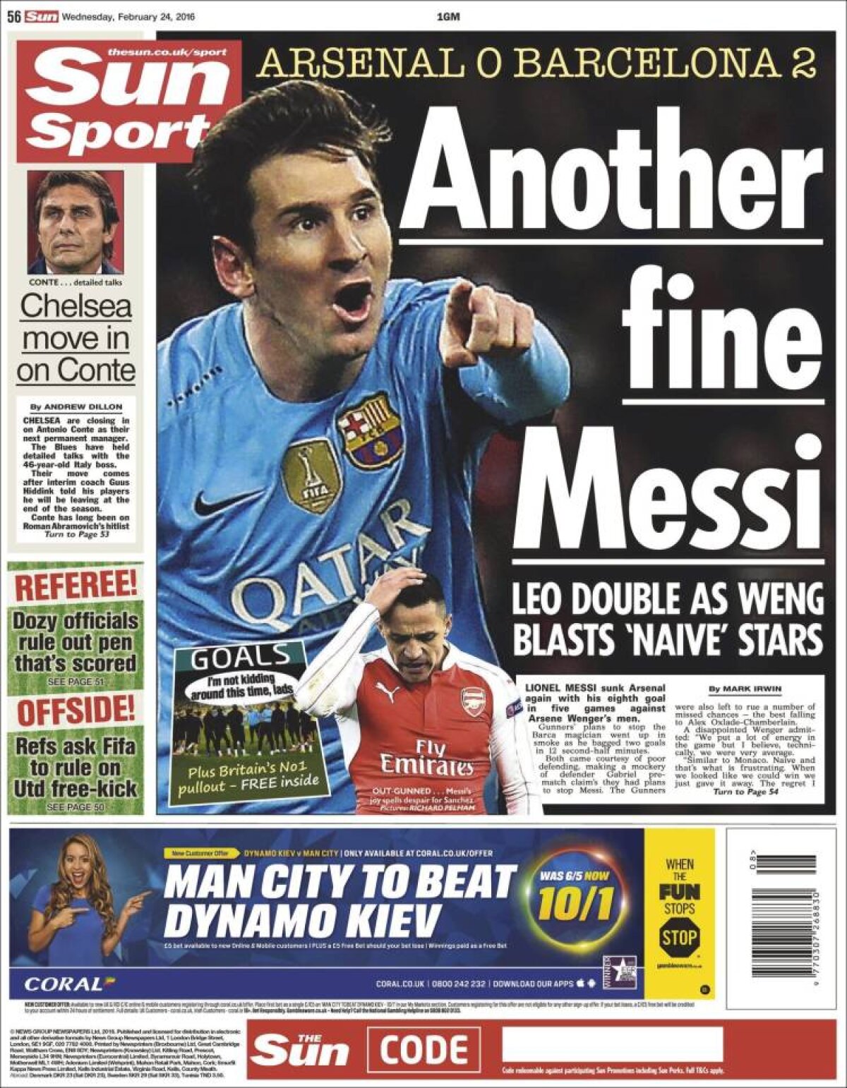 Ce scriu azi ziarele de sport din lume (24 februarie 2016)