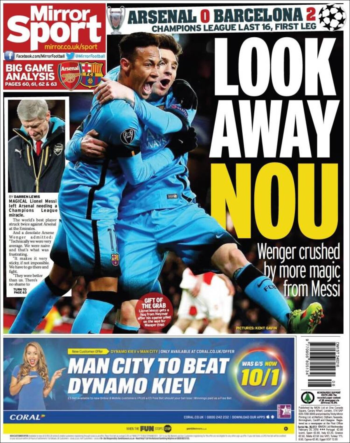 Ce scriu azi ziarele de sport din lume (24 februarie 2016)