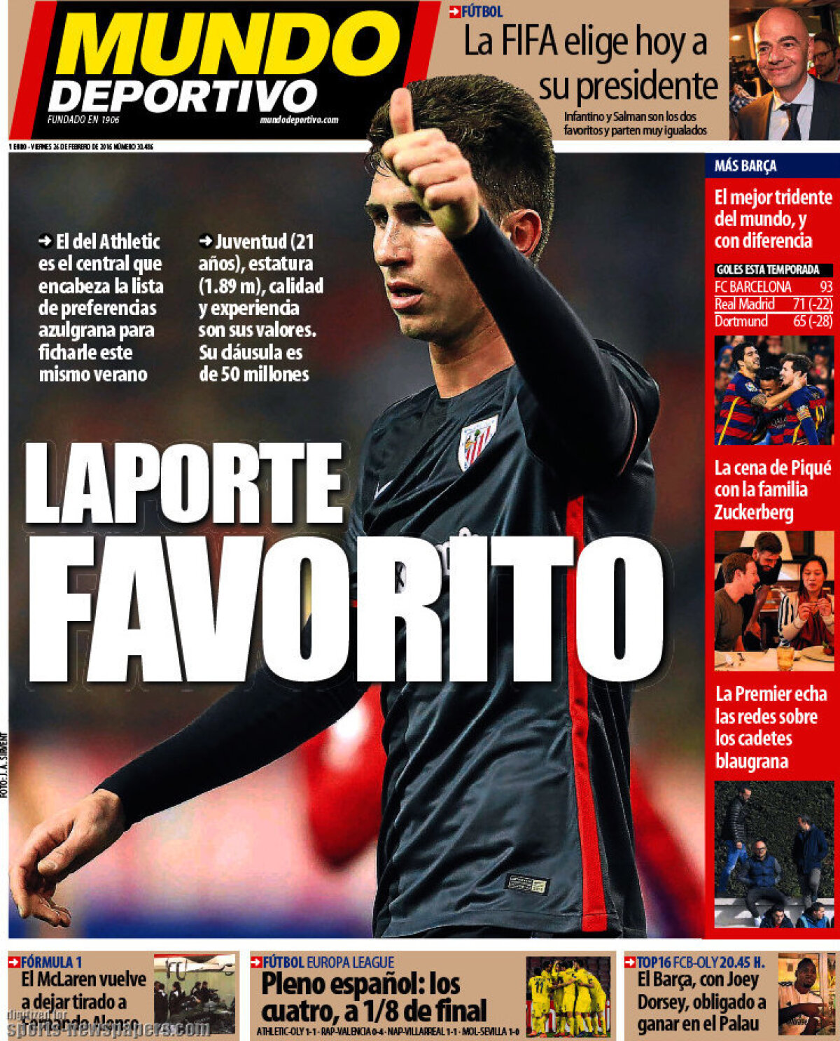 Ce scriu azi ziarele de sport din lume (26 februarie 2016)