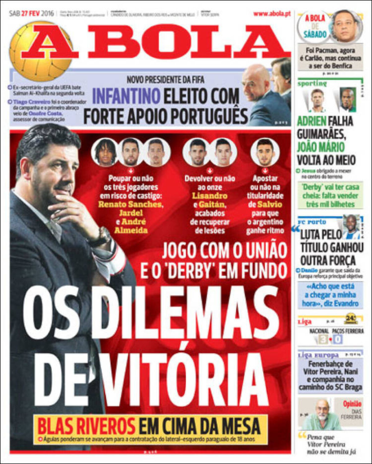 Ce scriu azi ziarele de sport din lume (27 februarie 2016)