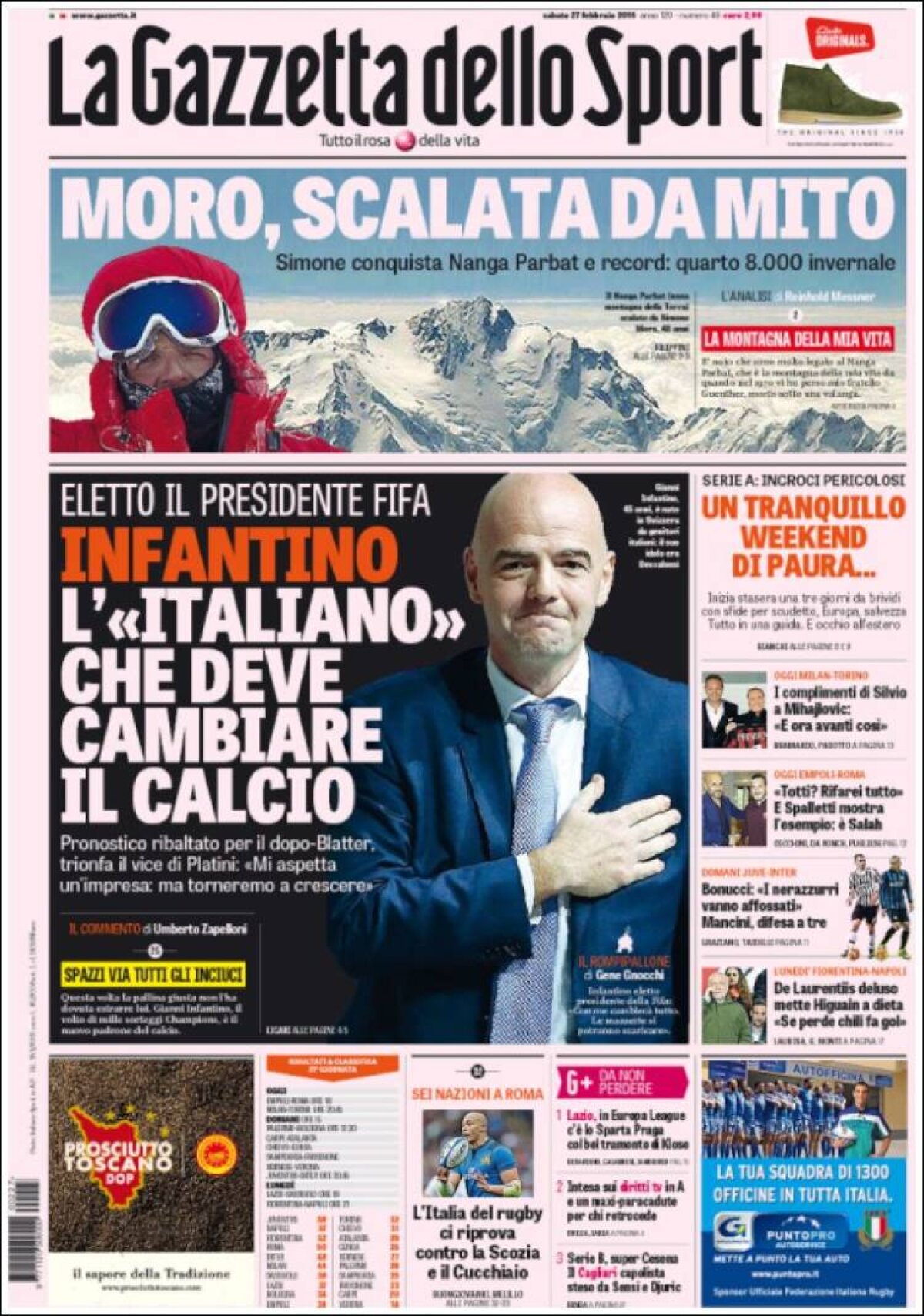 Ce scriu azi ziarele de sport din lume (27 februarie 2016)