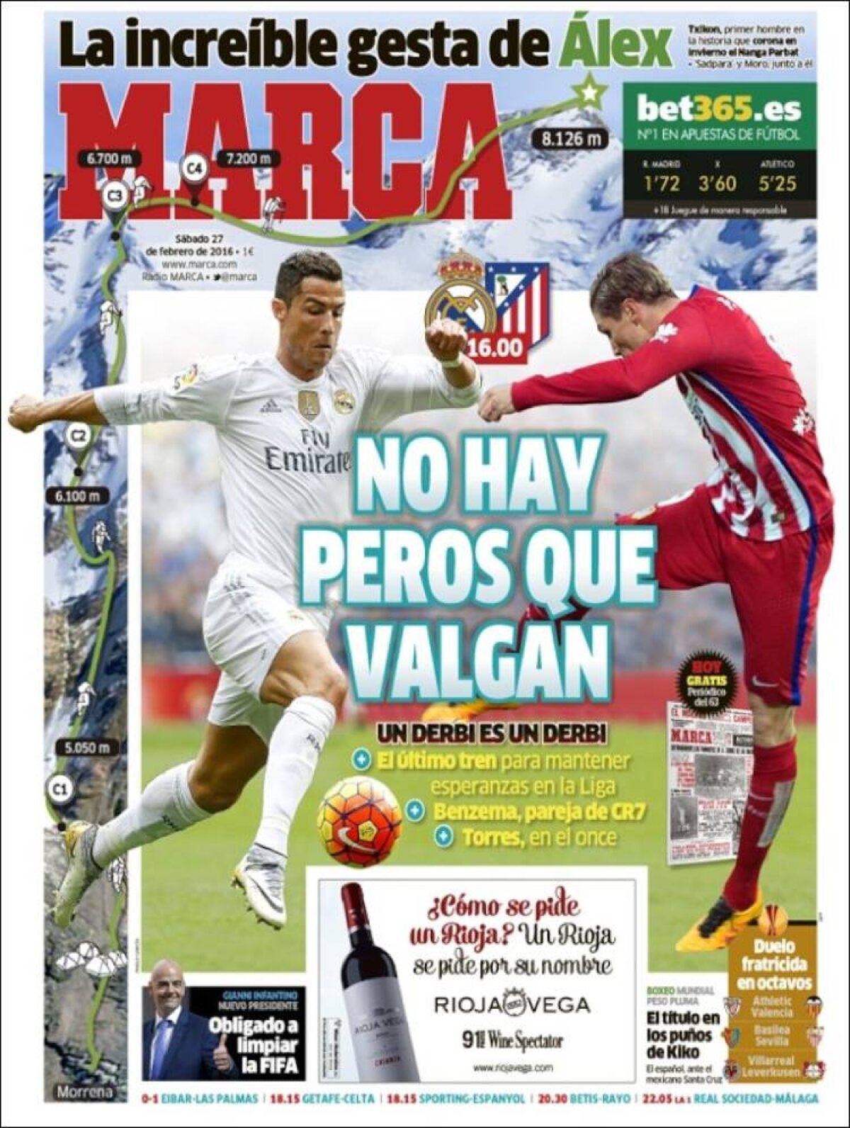 Ce scriu azi ziarele de sport din lume (27 februarie 2016)