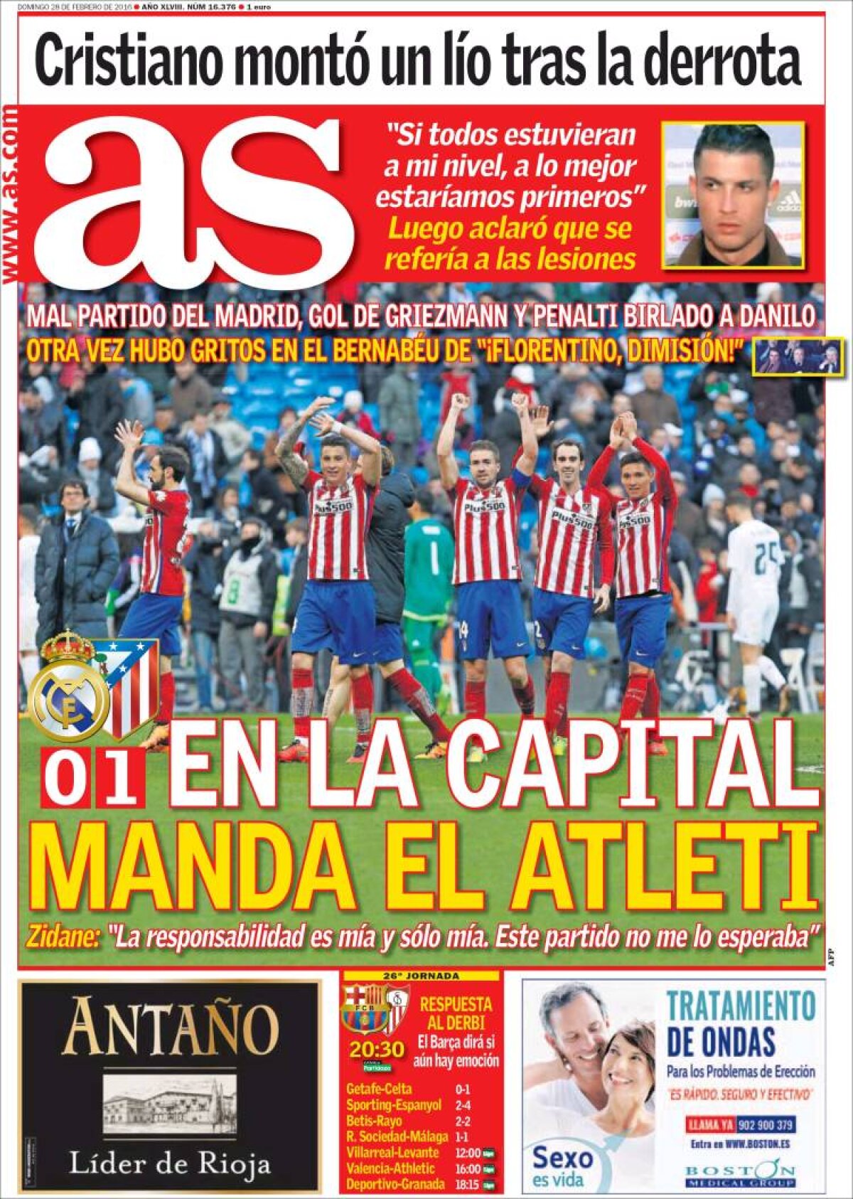 Ce scriu azi ziarele de sport din lume (28 februarie 2016)