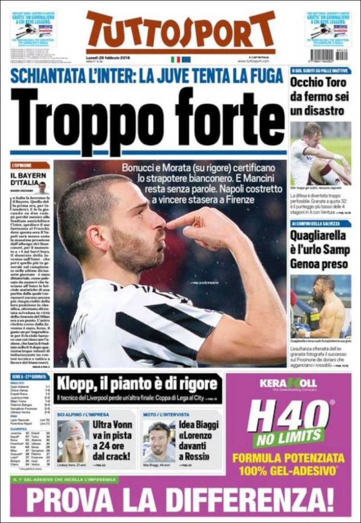 Ce scriu azi ziarele de sport din lume (29 februarie 2016)