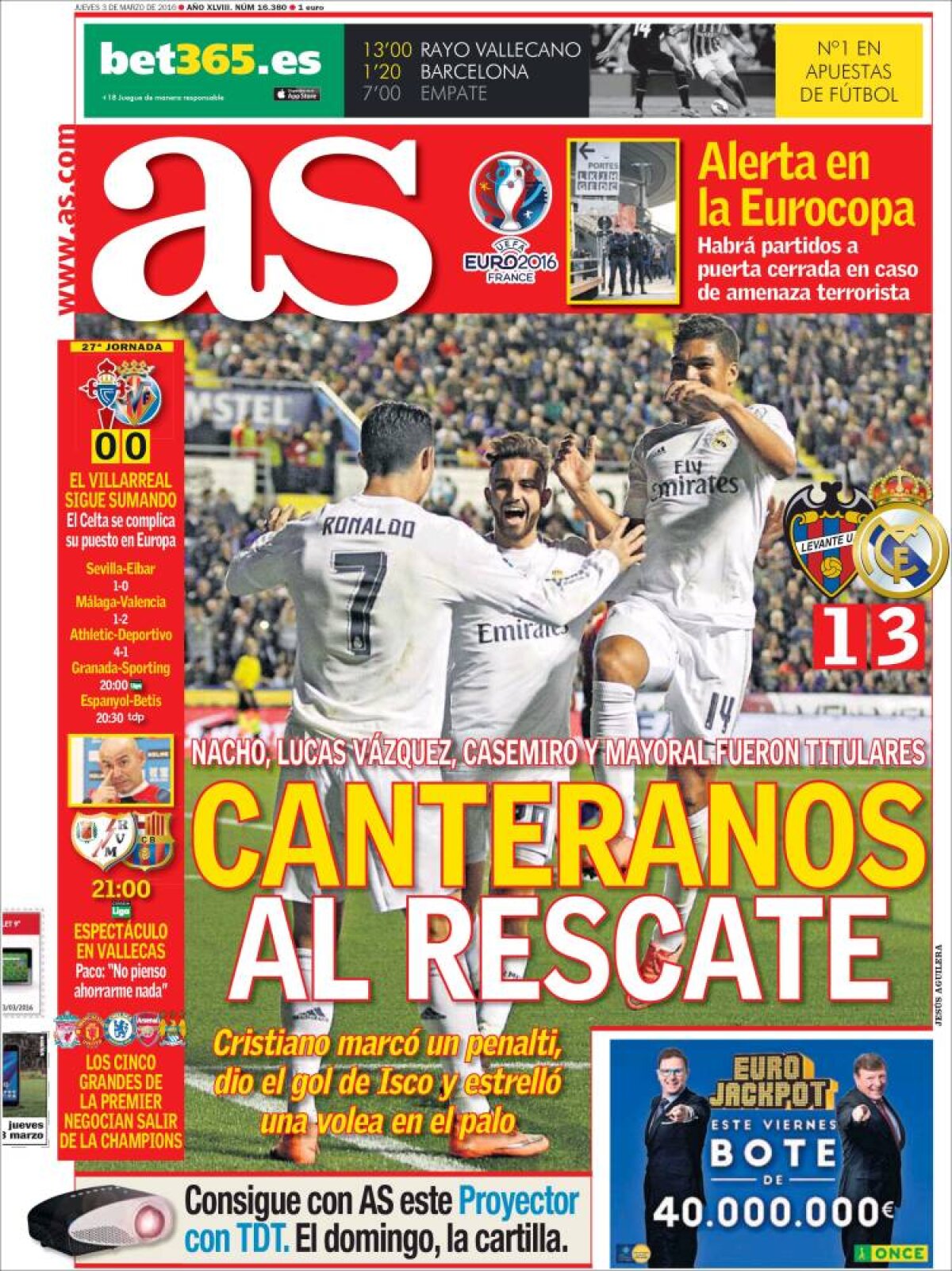 Ce scriu azi ziarele de sport din lume (3 martie 2016)