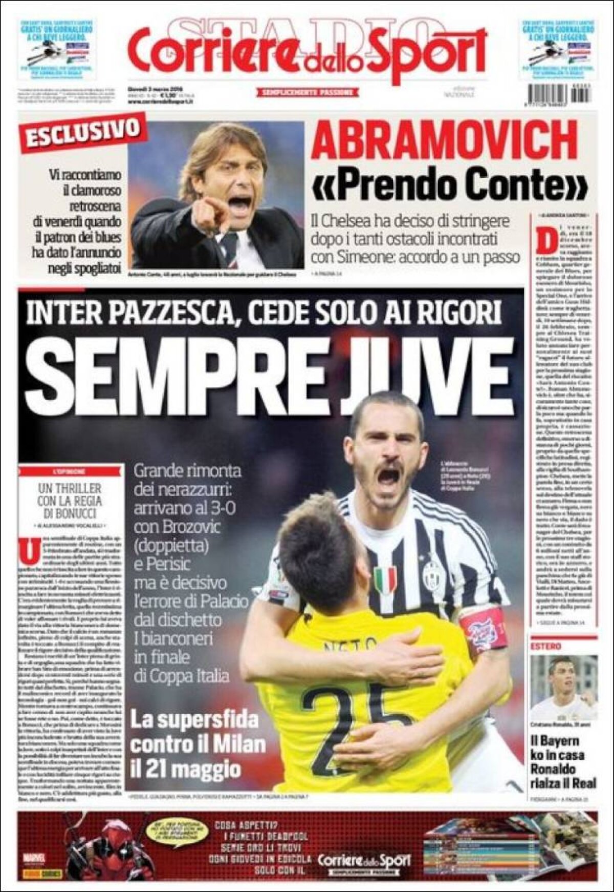 Ce scriu azi ziarele de sport din lume (3 martie 2016)