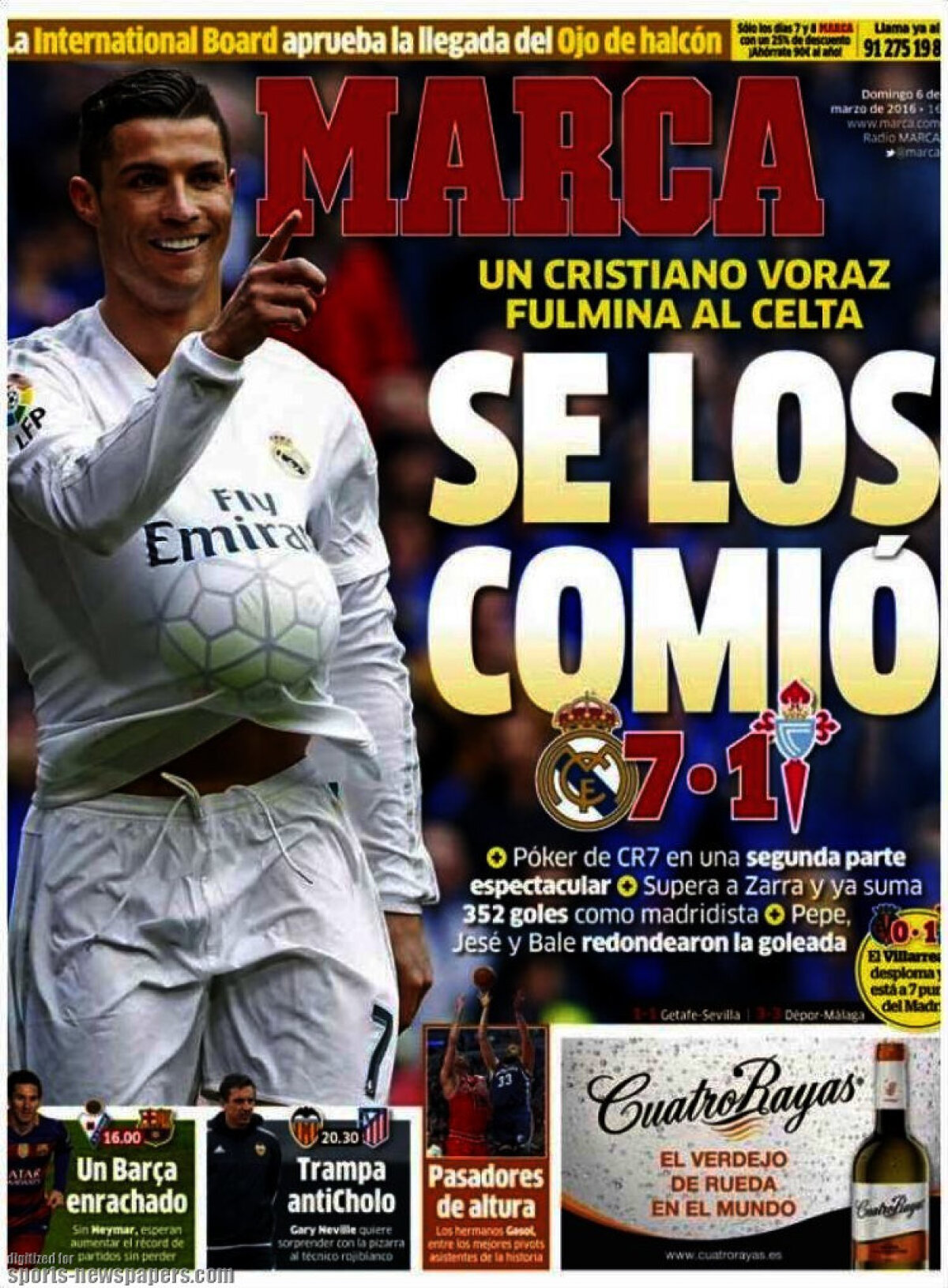 Ce scriu azi ziarele de sport din lume (6 martie 2016)