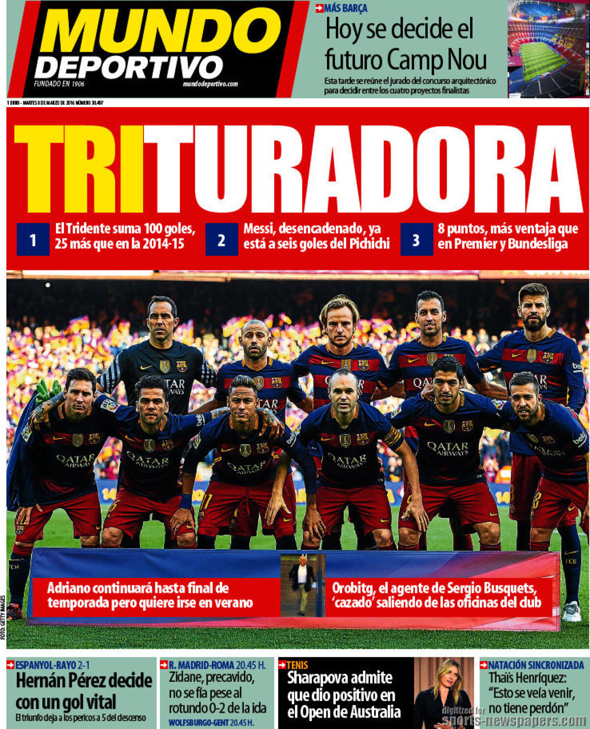 Ce scriu azi ziarele de sport din lume (8 martie 2016)