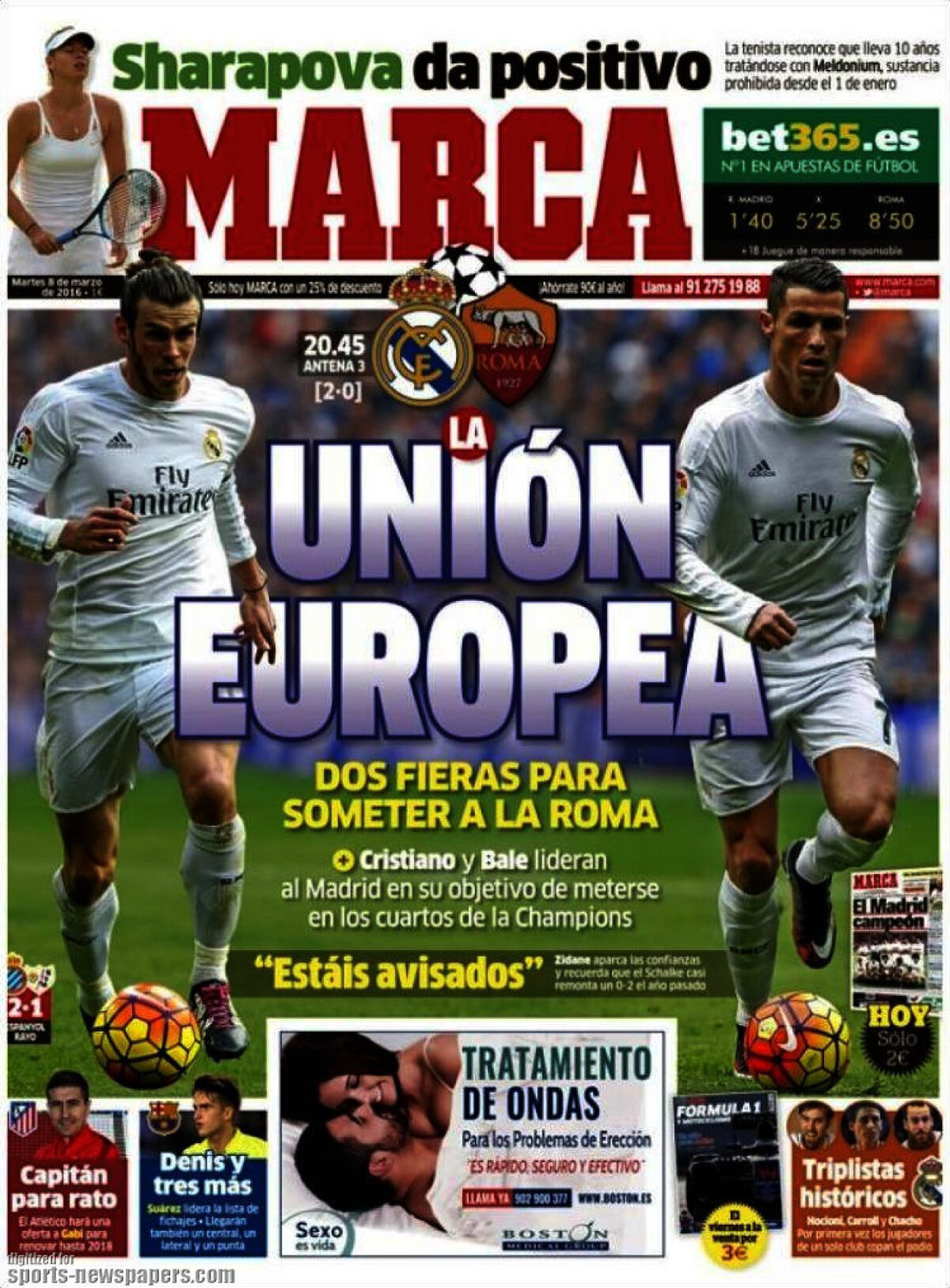 Ce scriu azi ziarele de sport din lume (8 martie 2016)