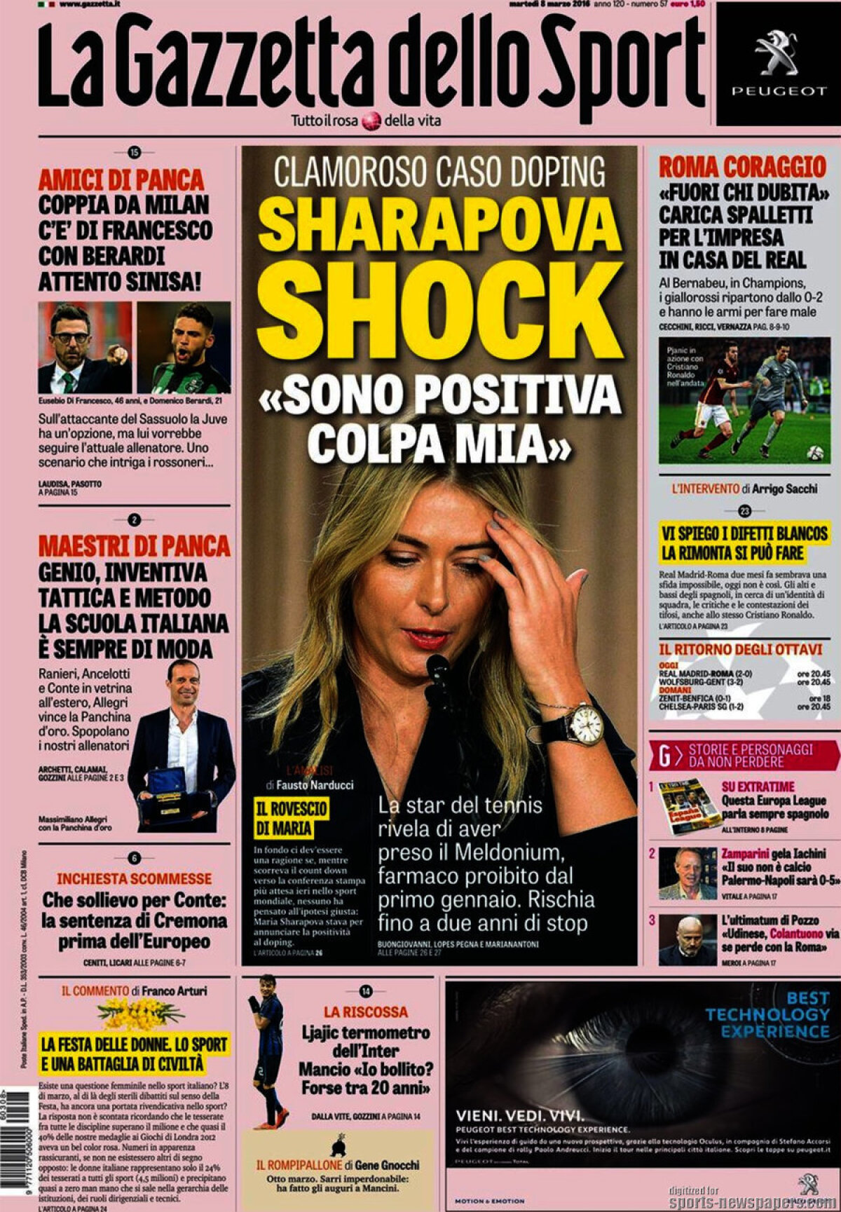 Ce scriu azi ziarele de sport din lume (8 martie 2016)