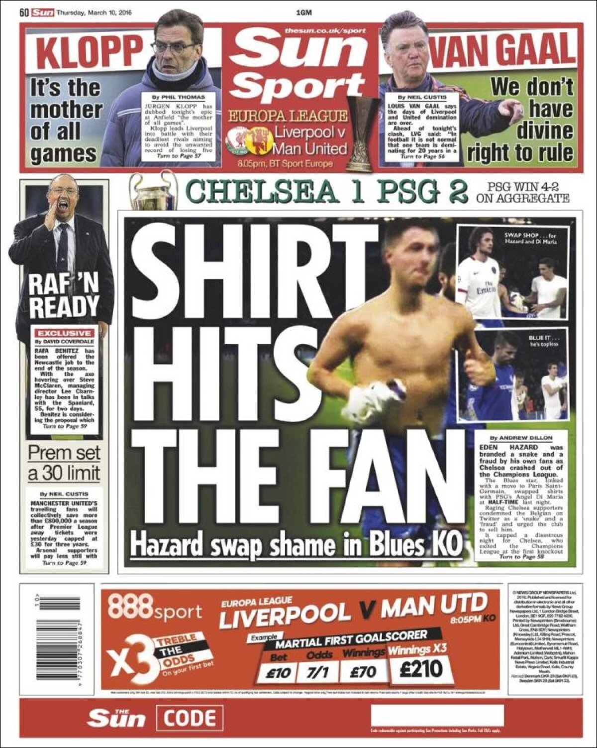 Ce scriu azi ziarele de sport din lume (10 martie 2016)