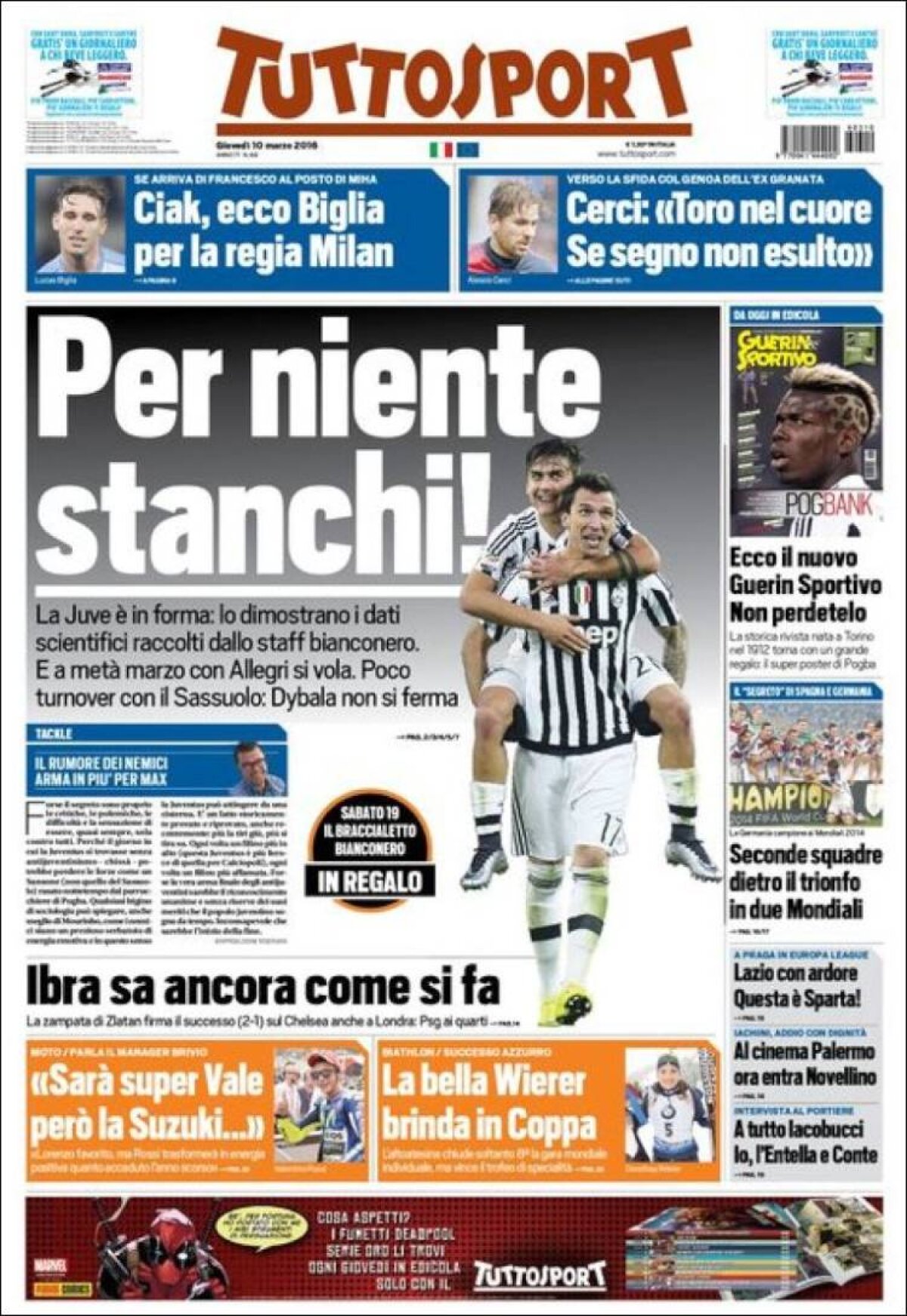 Ce scriu azi ziarele de sport din lume (10 martie 2016)