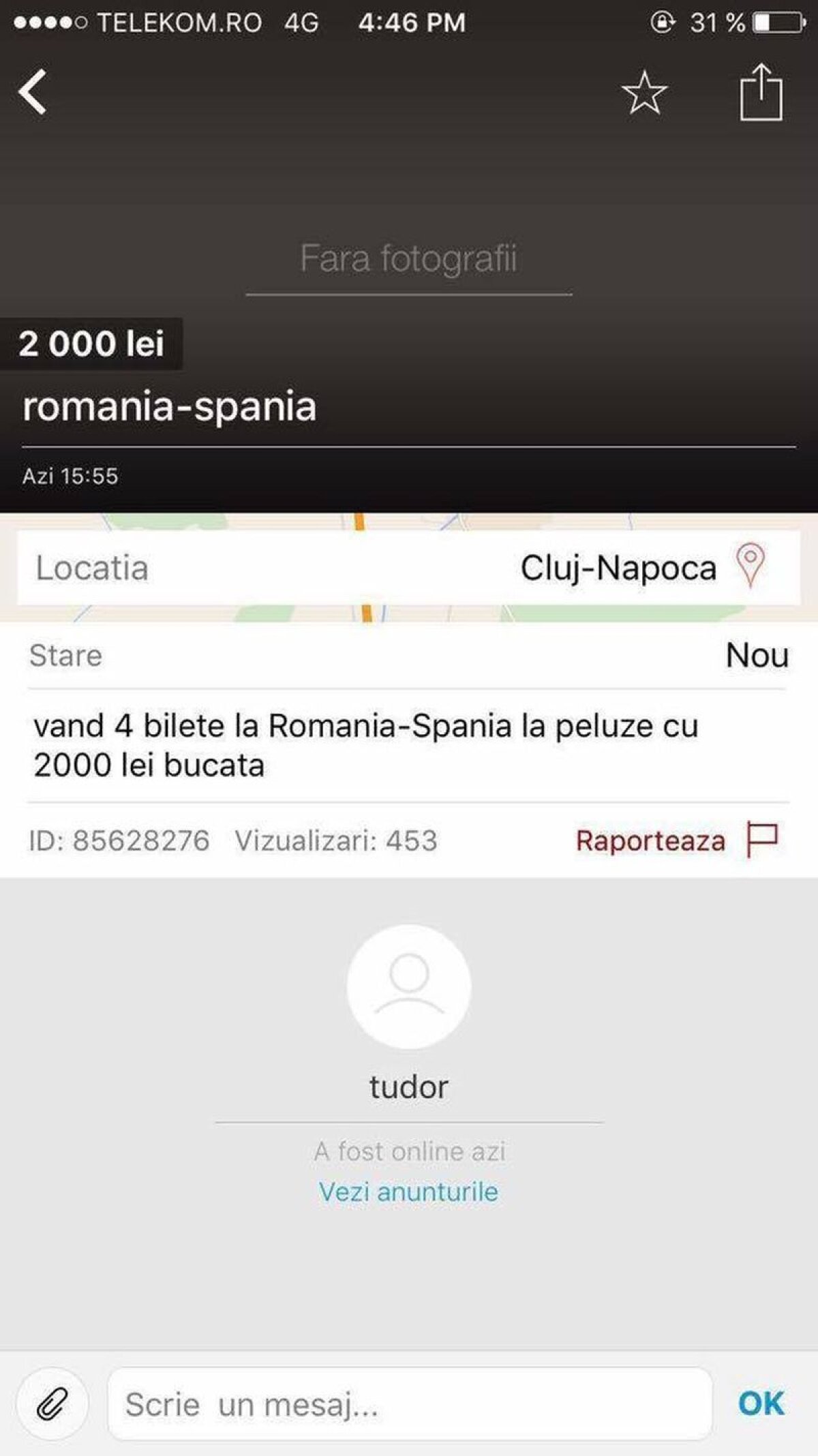 FOTO Sfânta speculă :) » Un preot român vinde bilete la România - Spania la suprapreț! Reacția acestuia