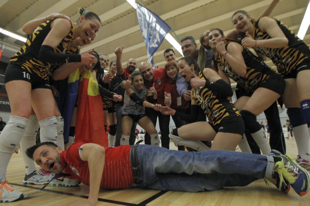 FOTO Performanță unică pentru voleiul feminin din România » CSM București s-a calificat în finala Challenge Cup