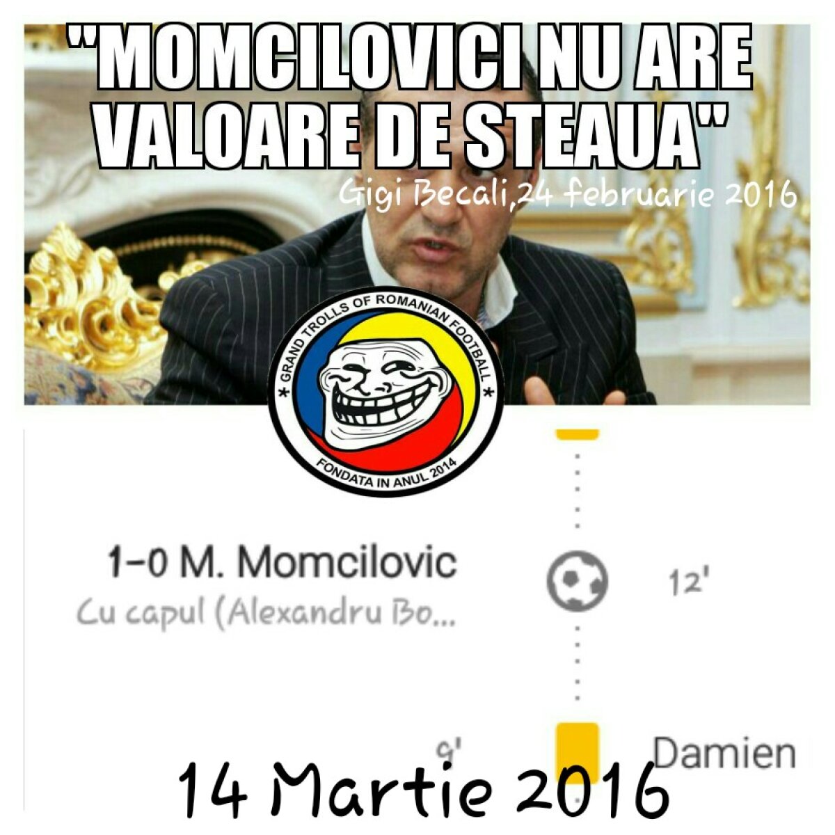 Cele mai bune imagini amuzante după victoria Stelei în fața Astrei: ”Batem Steaua de două ori și o trimitem acasă”