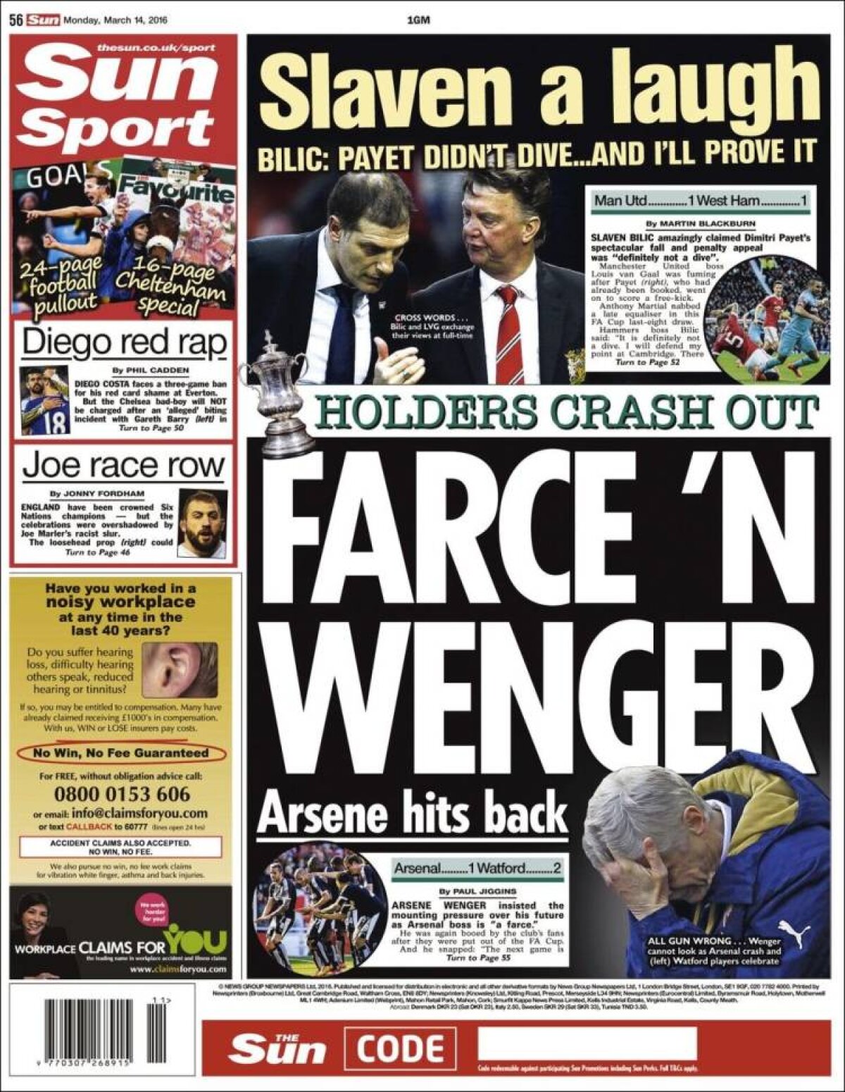 Ce scriu azi ziarele de sport din lume (14 martie 2016)