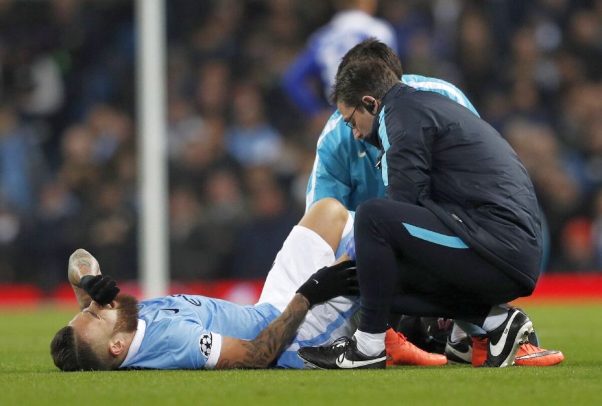 Problemele continuă pentru Kompany » Pellegrini, obligat să facă două schimbări în primele 25 de minute cu Dinamo Kiev