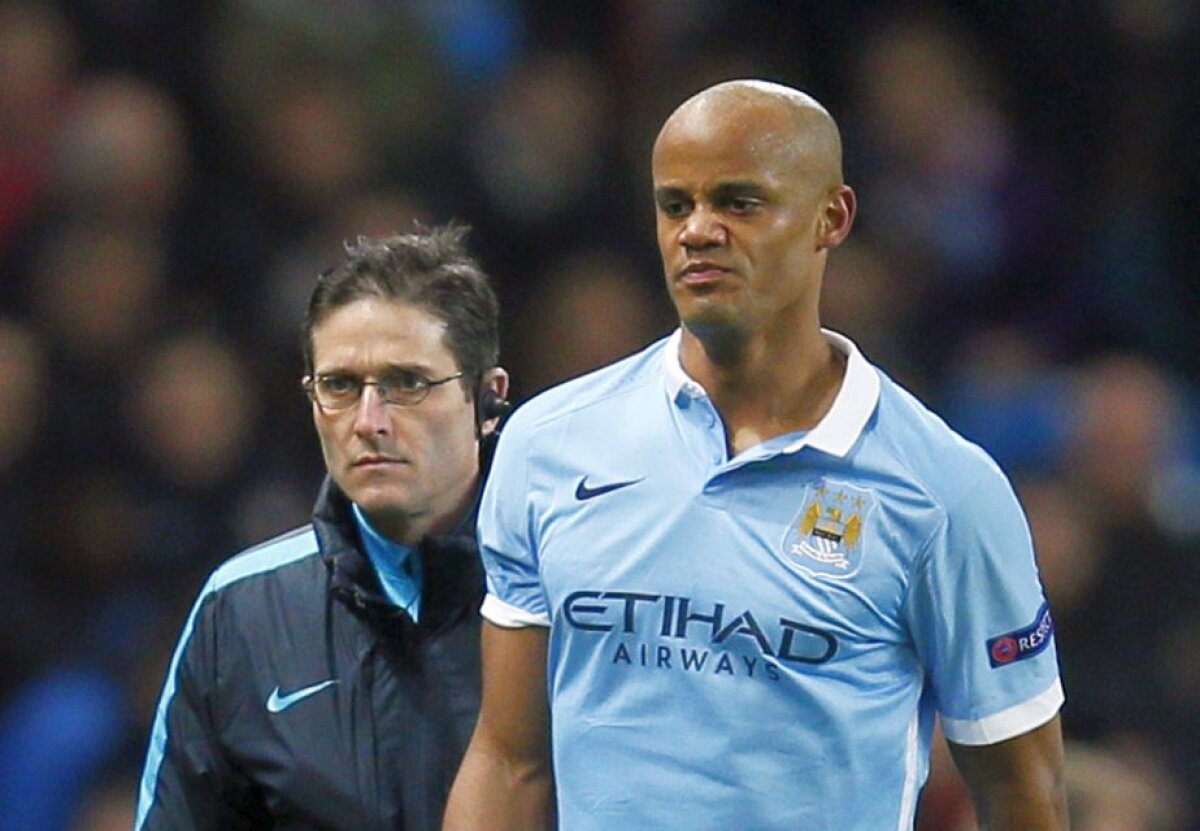 Problemele continuă pentru Kompany » Pellegrini, obligat să facă două schimbări în primele 25 de minute cu Dinamo Kiev