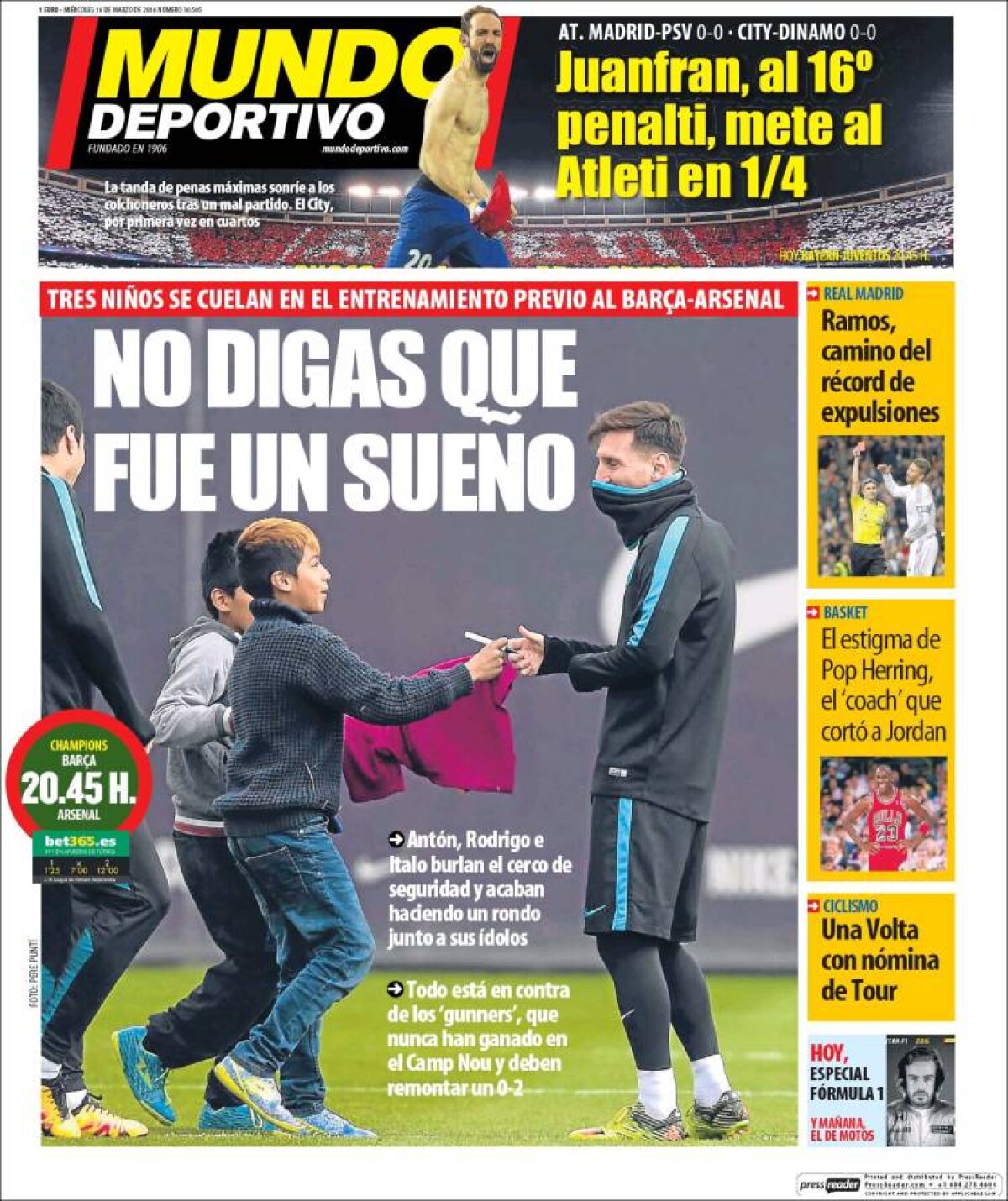 Ce scriu azi ziarele de sport din lume (16 martie 2016)