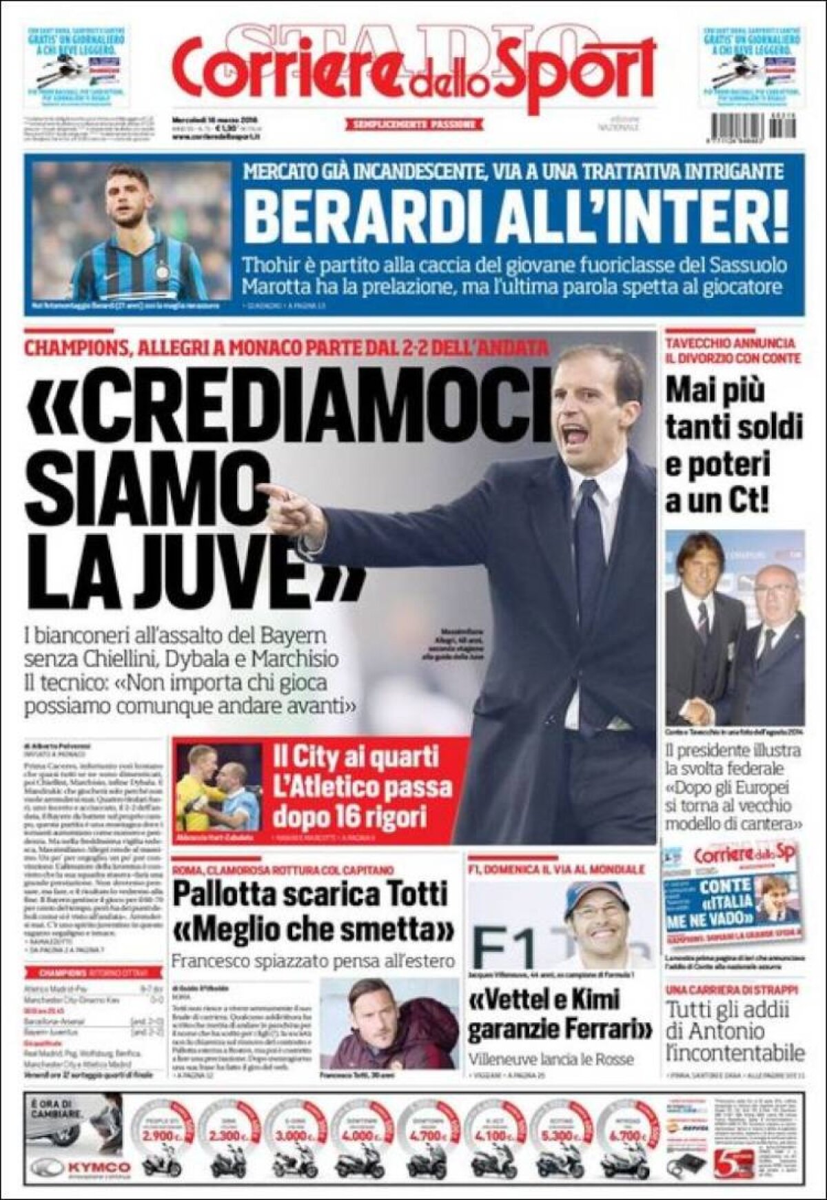 Ce scriu azi ziarele de sport din lume (16 martie 2016)