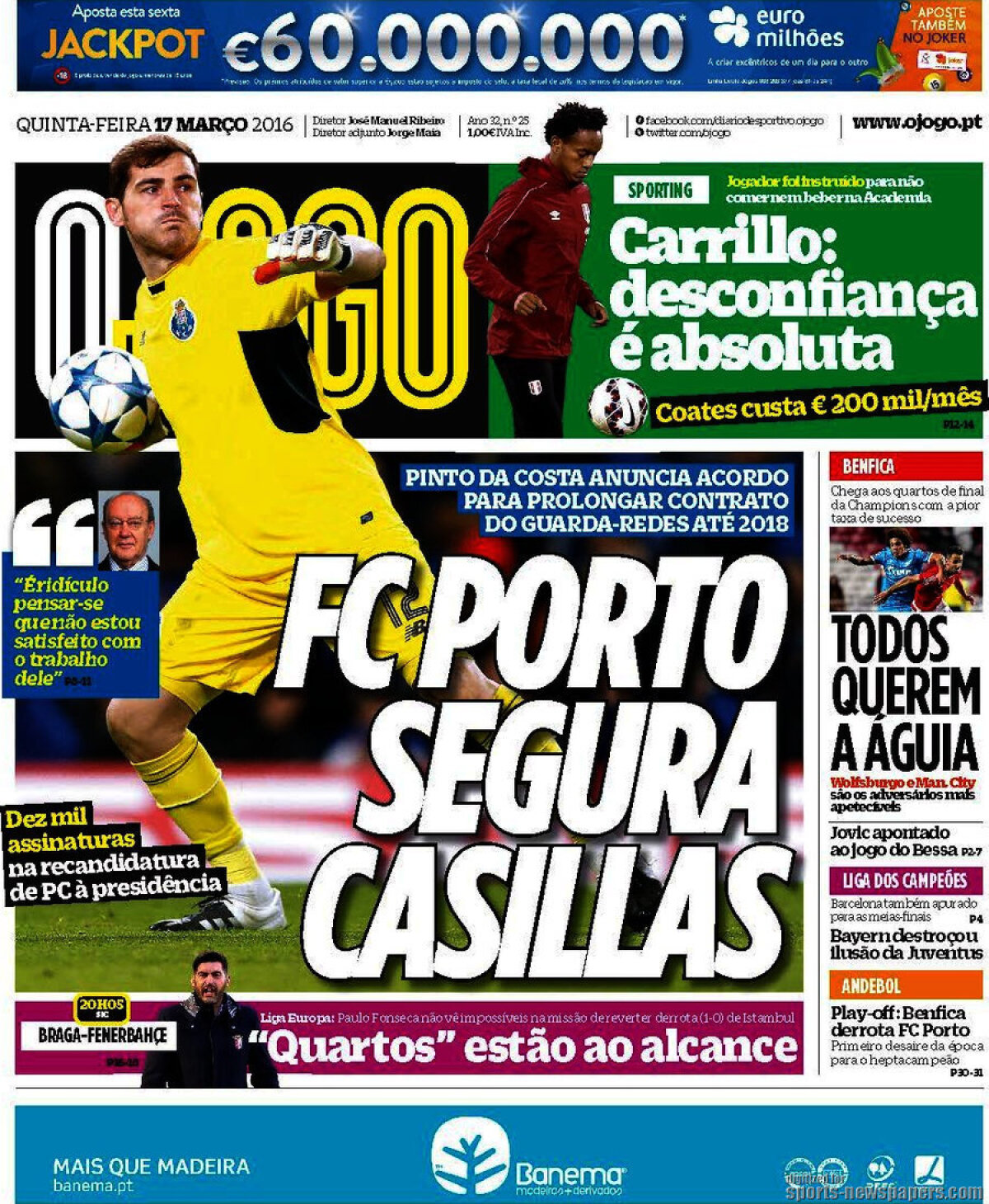 Ce scriu azi ziarele de sport din lume (17 martie 2016)