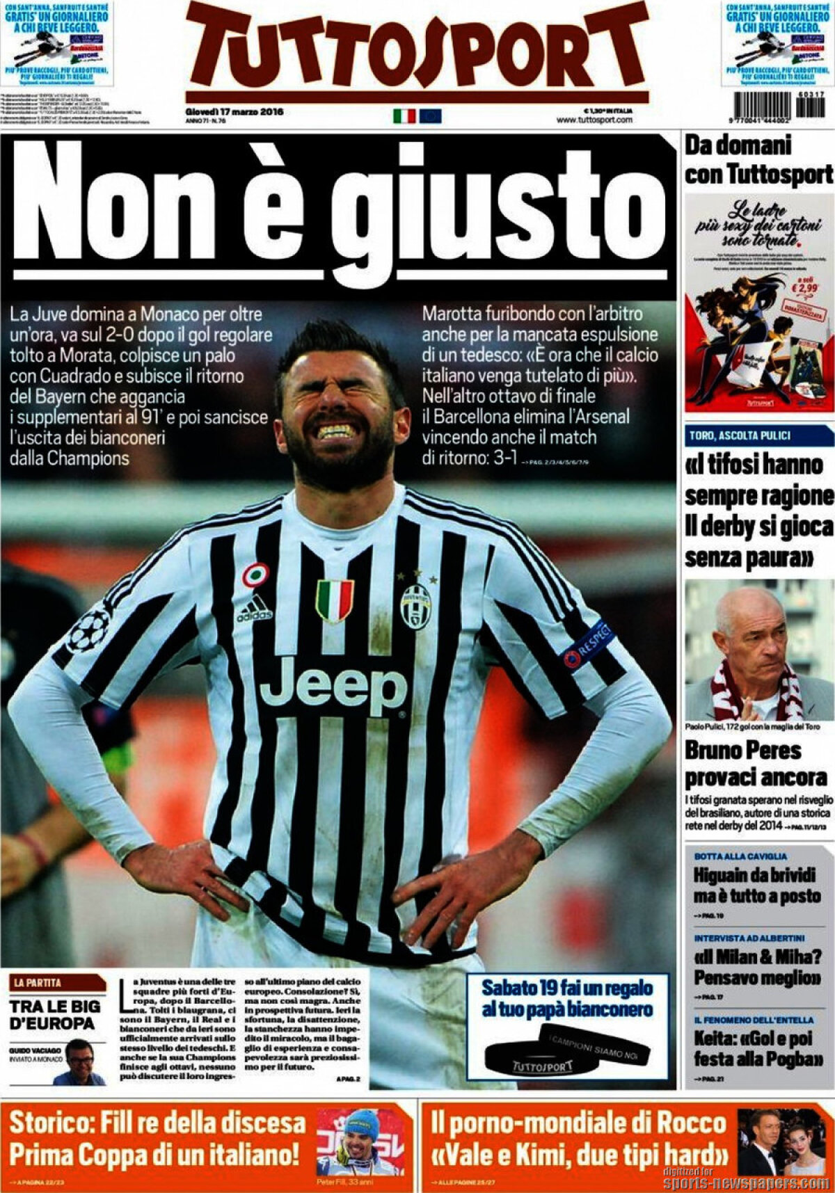 Ce scriu azi ziarele de sport din lume (17 martie 2016)