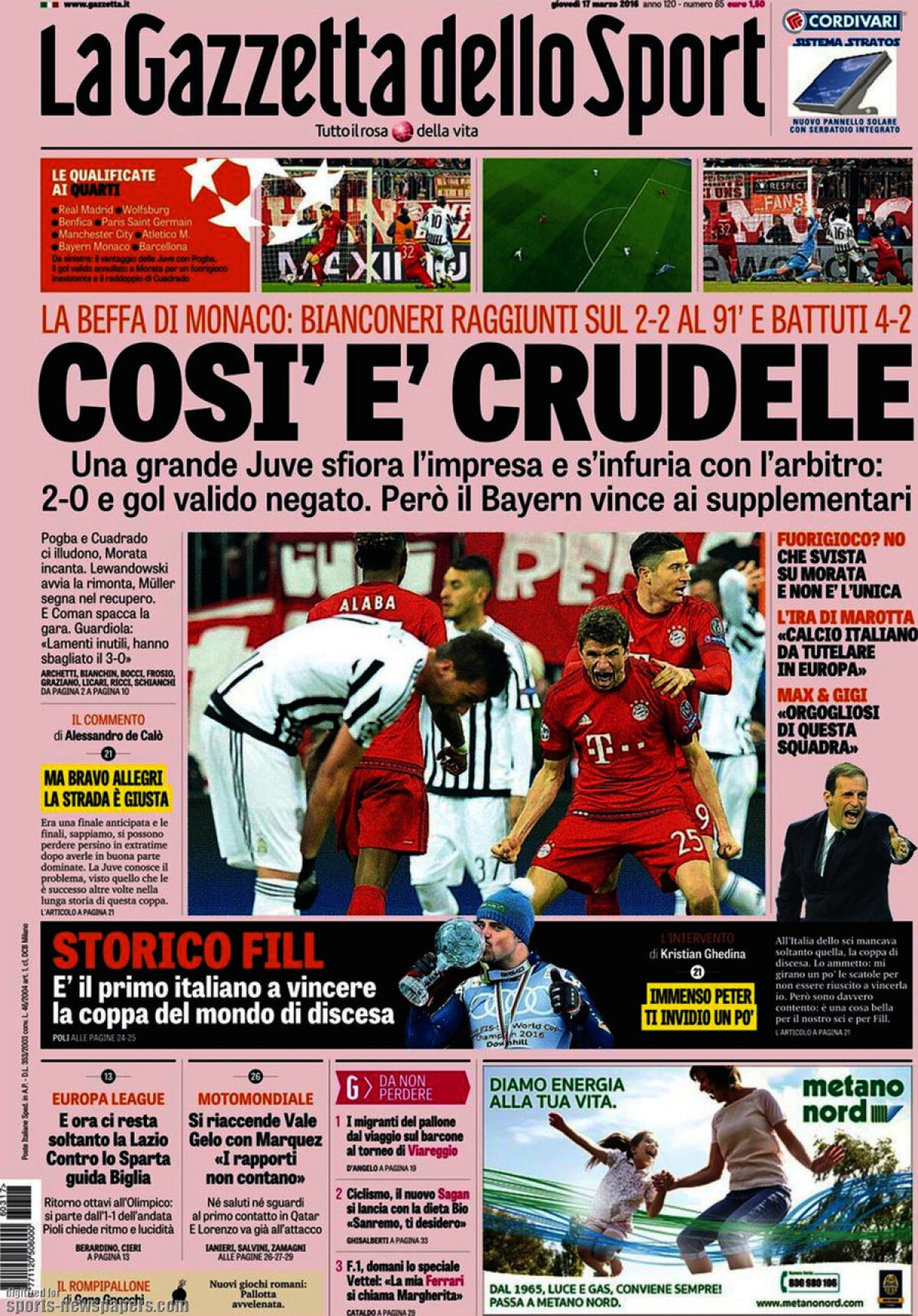 Ce scriu azi ziarele de sport din lume (17 martie 2016)