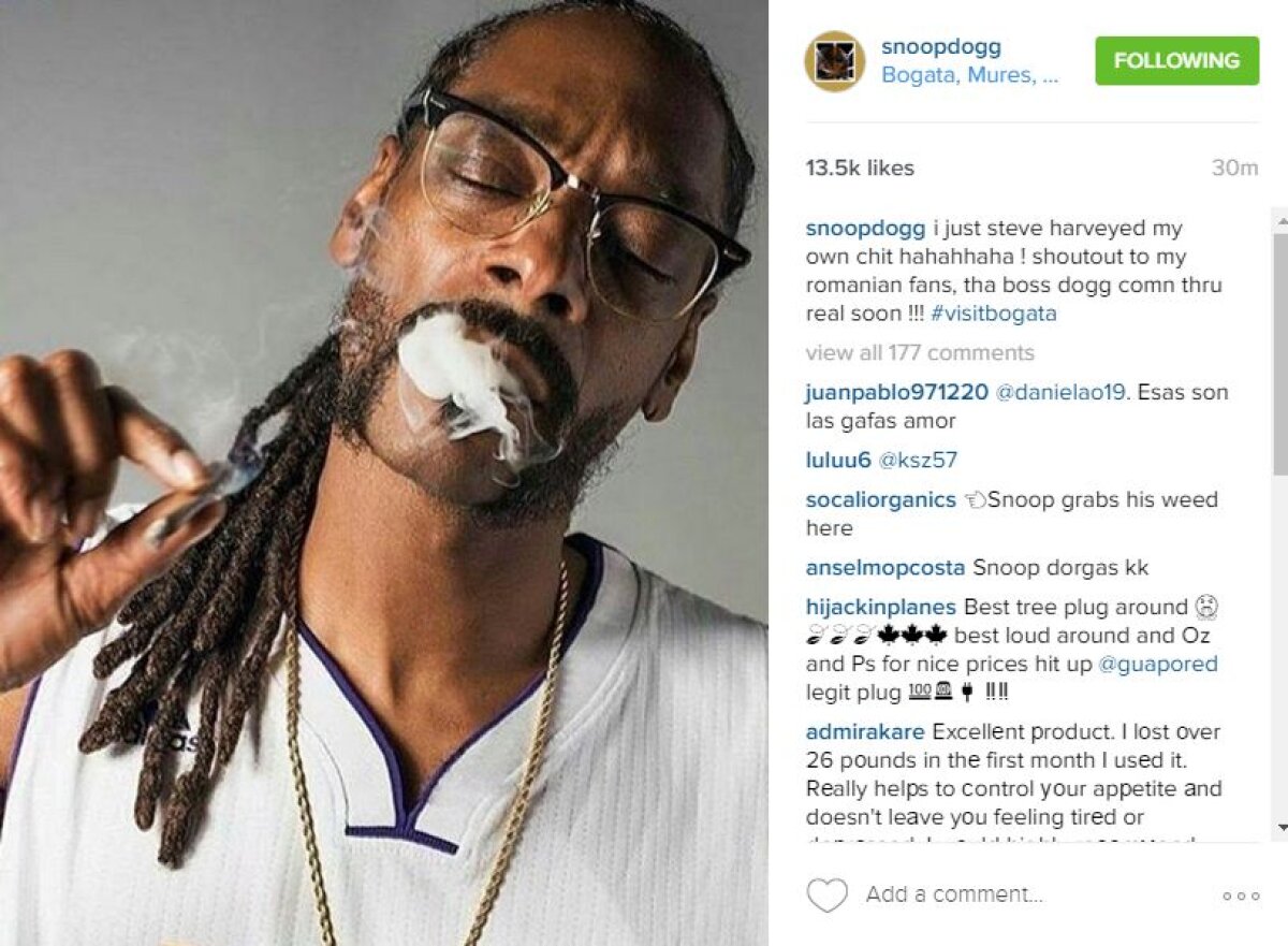 FOTO E clar! Snoop Dogg vine în România! Rapper-ul american și-a mai dat un check-in la noi în țară și a transmis un mesaj special românilor