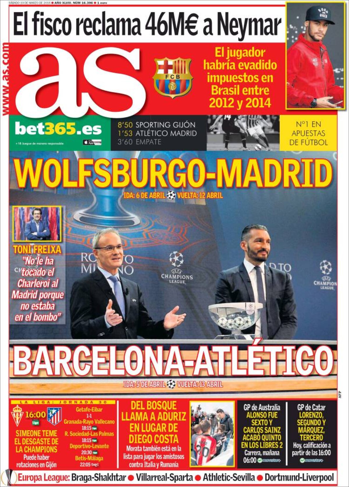 Ce scriu azi ziarele de sport din lume (19 martie 2016)