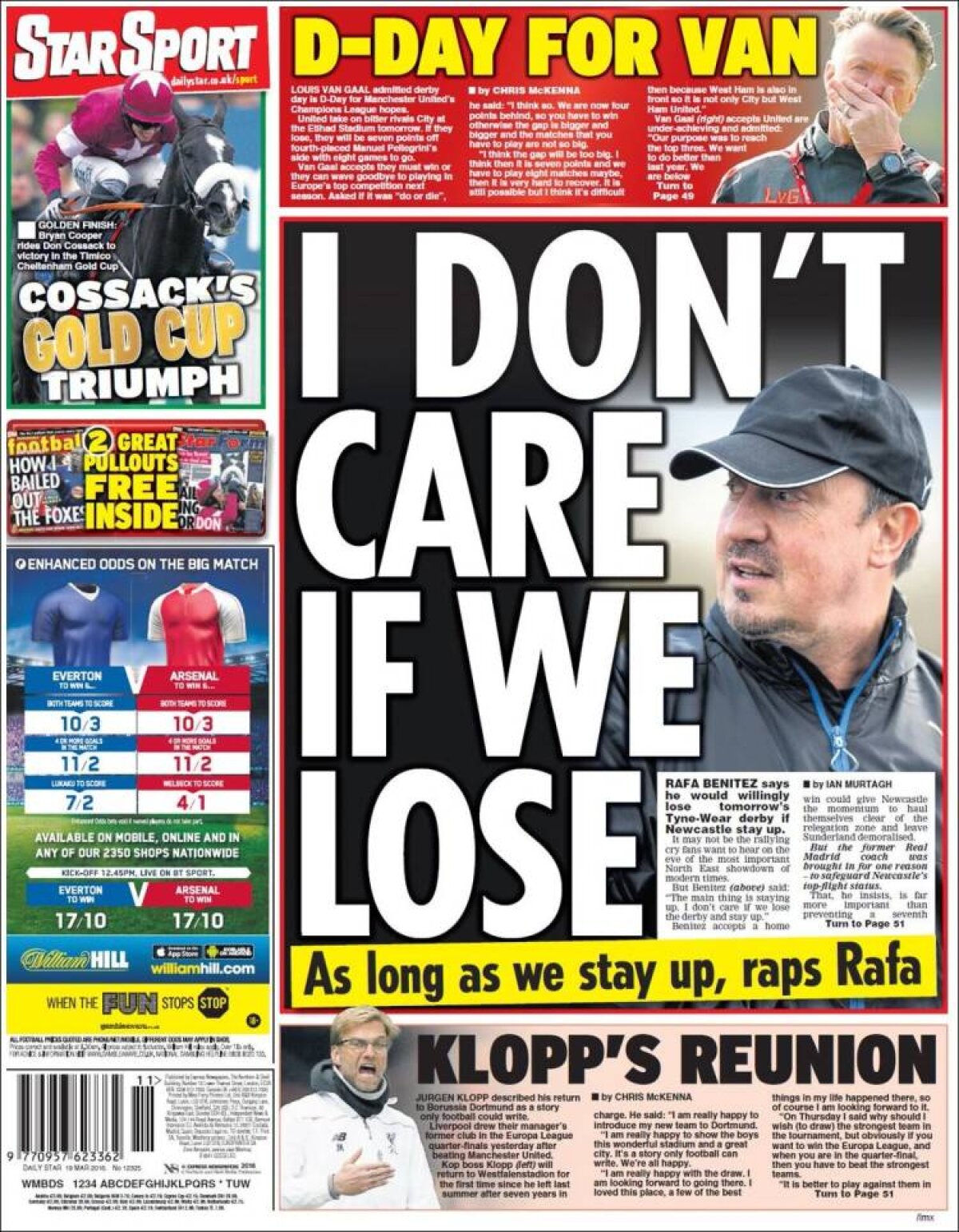 Ce scriu azi ziarele de sport din lume (19 martie 2016)