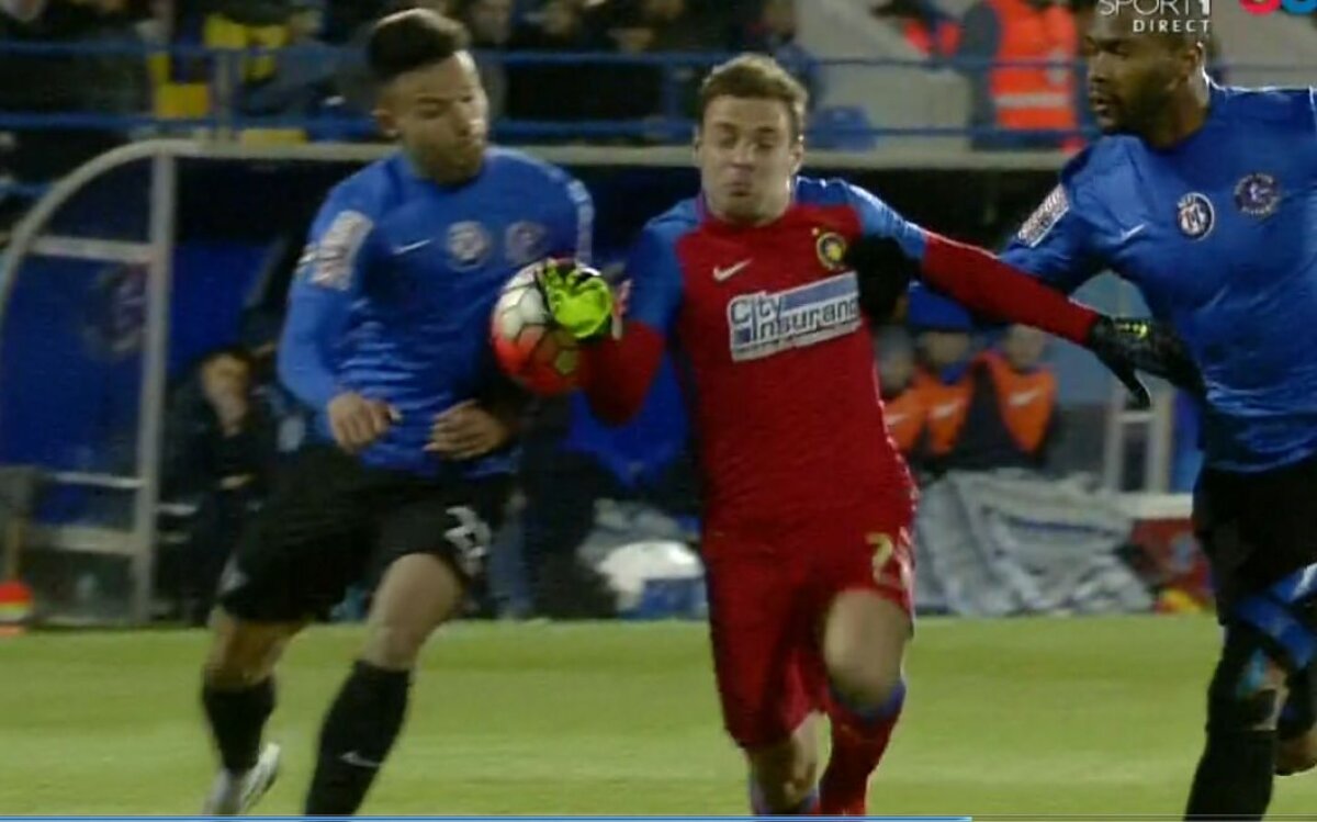 FOTO Steaua bârsană » Gafele arbitrilor au influențat rezultatul din Viitorul - Steaua 1-3 » Henț și un penalty ușor!