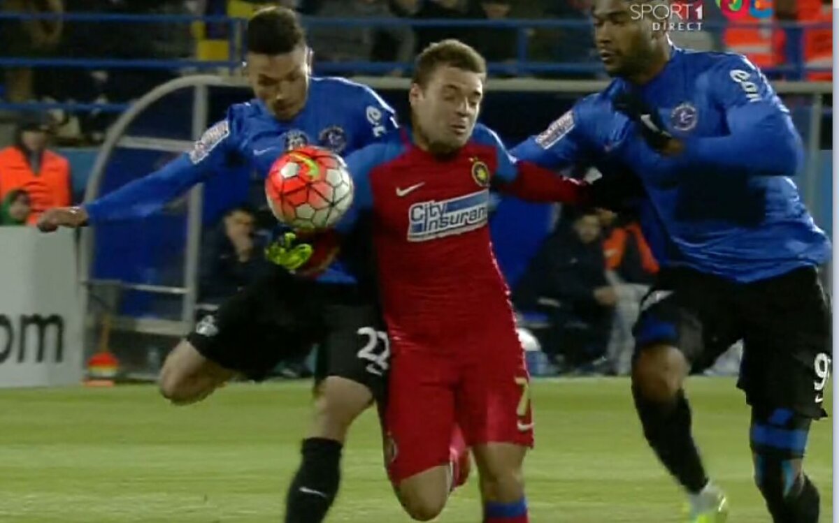 FOTO Steaua bârsană » Gafele arbitrilor au influențat rezultatul din Viitorul - Steaua 1-3 » Henț și un penalty ușor!