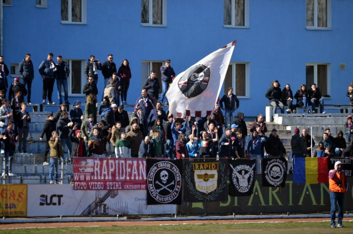 VIDEO Egal șters pentru Rapid la Suceava, scor 0-0 » Un suporter giuleștean a escaladat stadionul după ce a furat un banner