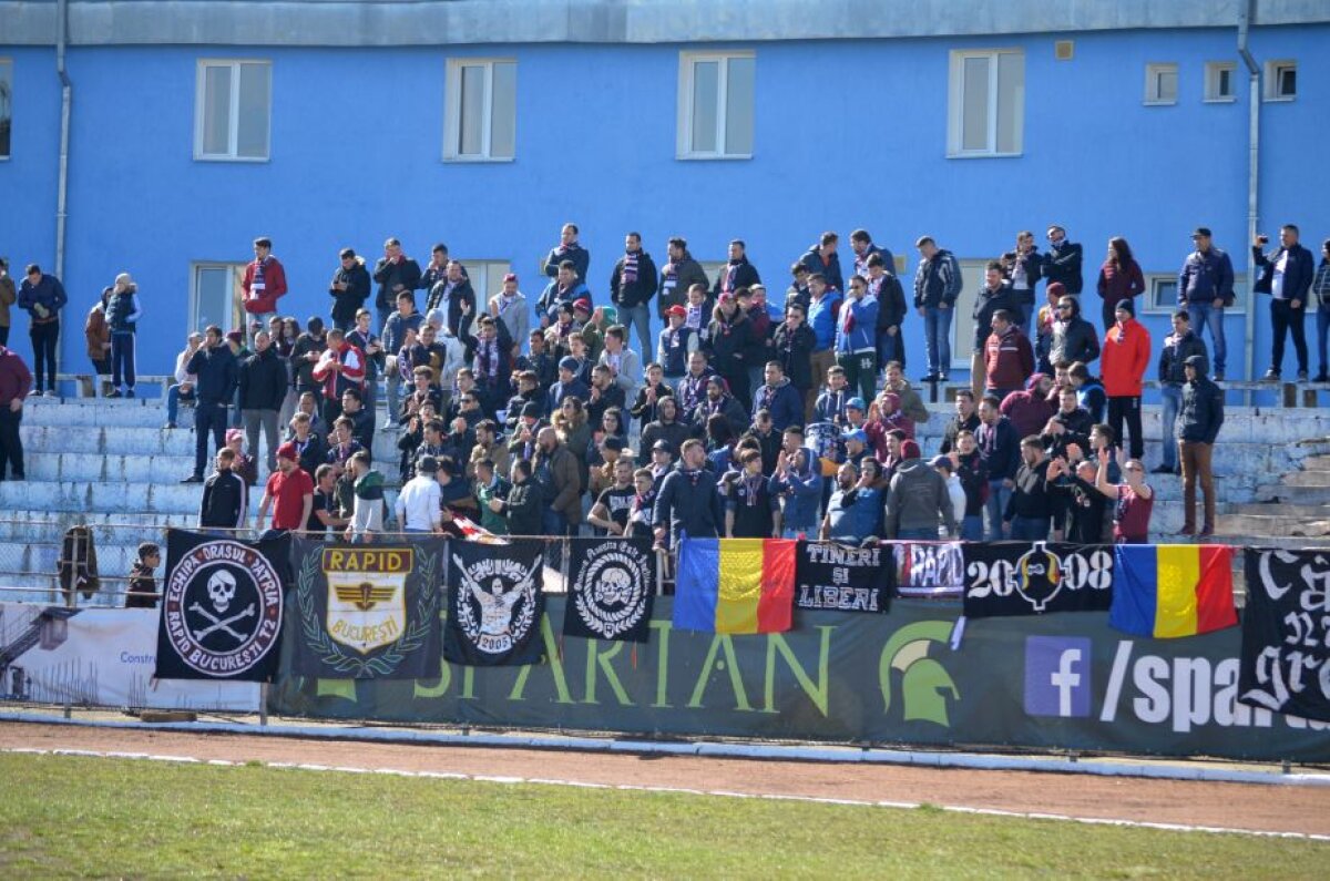 VIDEO Egal șters pentru Rapid la Suceava, scor 0-0 » Un suporter giuleștean a escaladat stadionul după ce a furat un banner