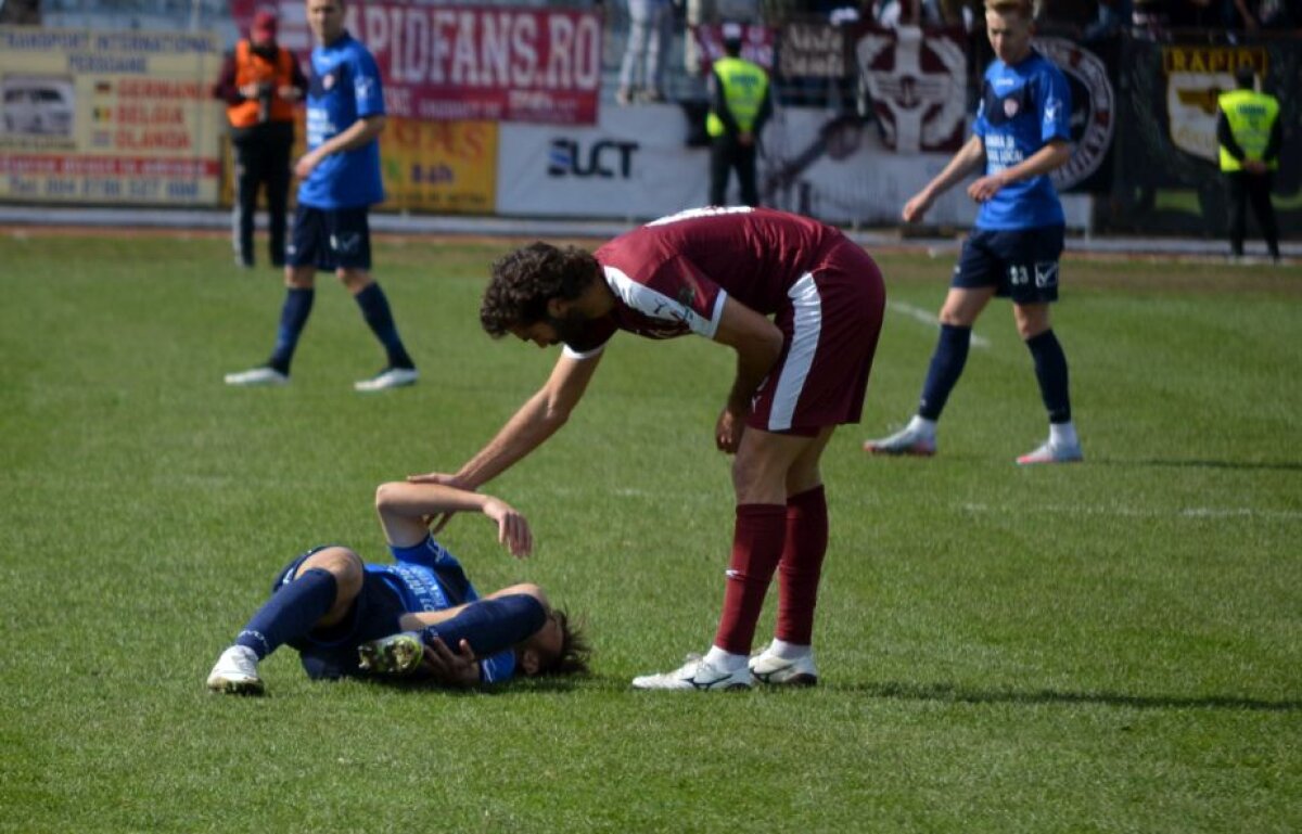 VIDEO Egal șters pentru Rapid la Suceava, scor 0-0 » Un suporter giuleștean a escaladat stadionul după ce a furat un banner