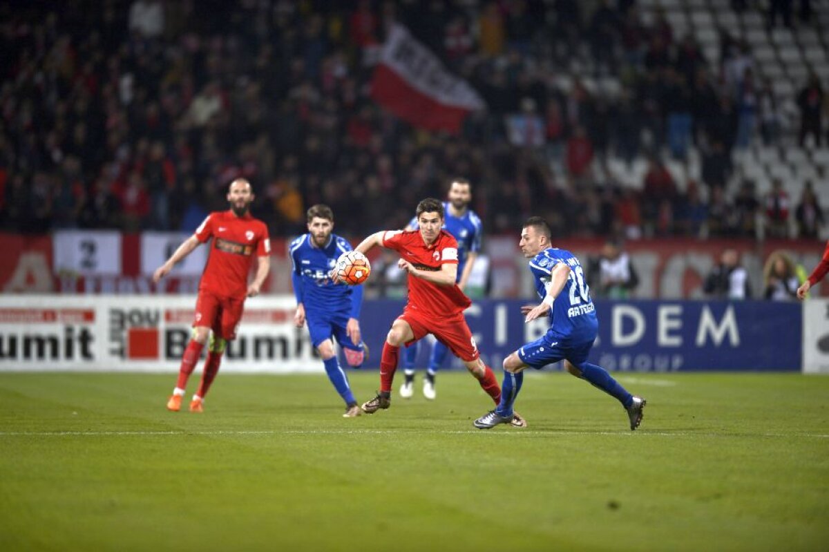 VIDEO+FOTO Dinamo a fost egalată în ultimul minut de Pandurii, 1-1, și a ratat șansa să o ajungă pe Steaua