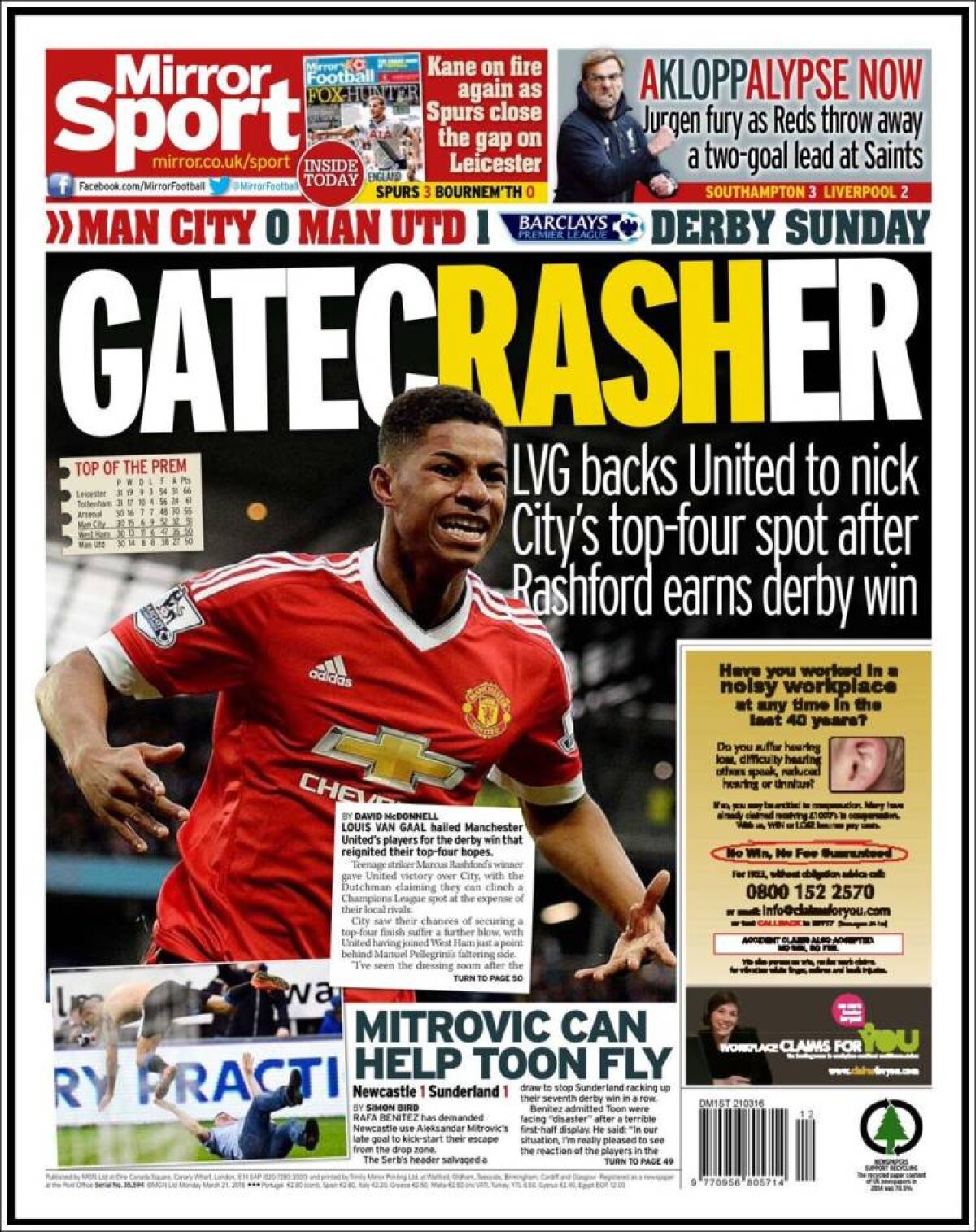 Ce scriu azi ziarele de sport din lume (21 martie 2016)