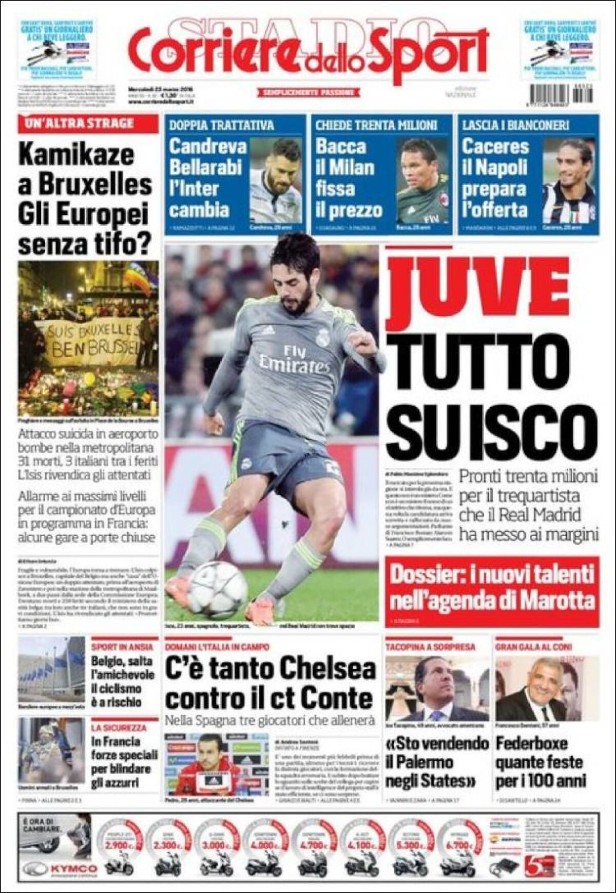 Ce scriu azi ziarele de sport din lume (23 martie 2016)