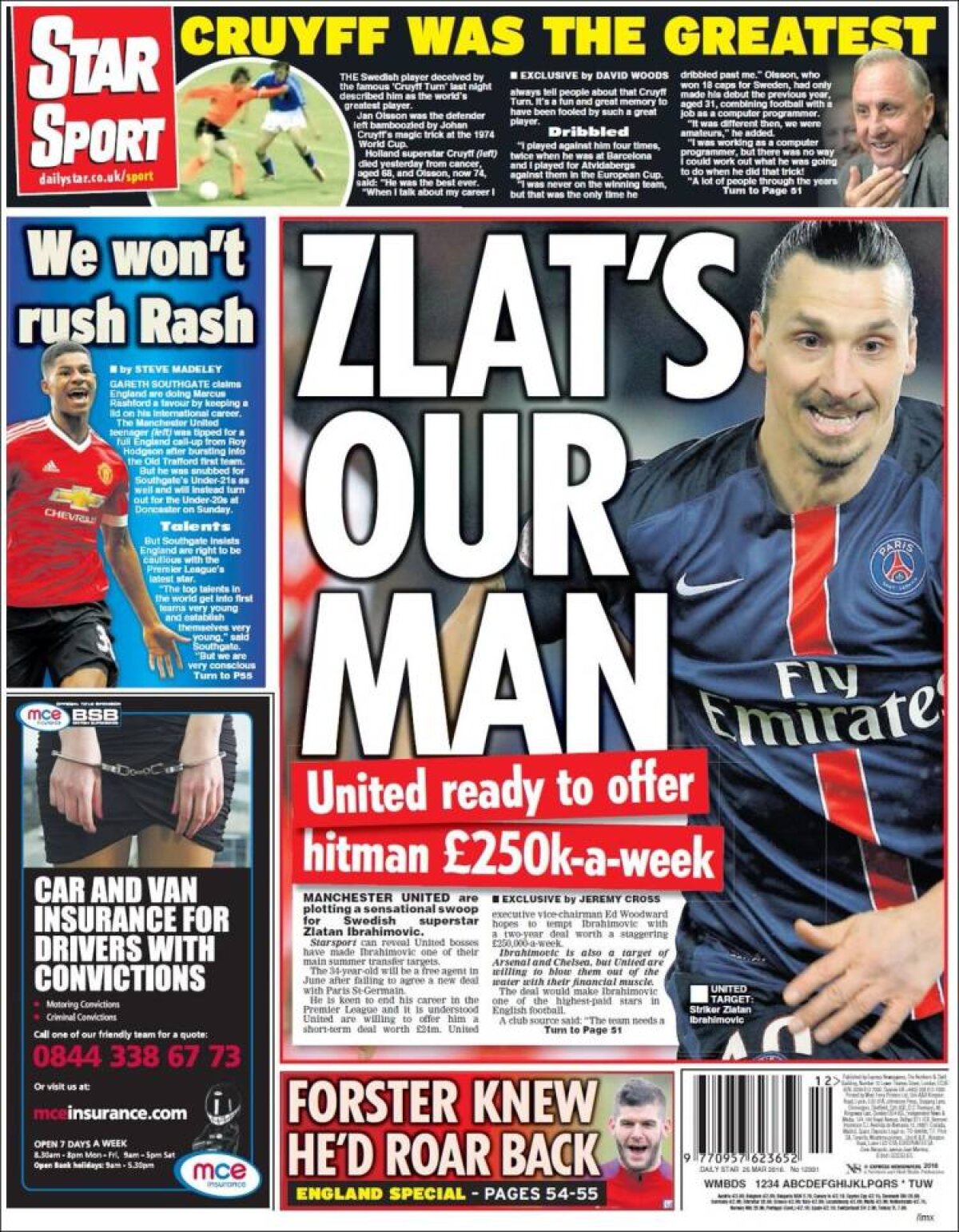 Ce scriu azi ziarele de sport din lume (25 martie 2016)