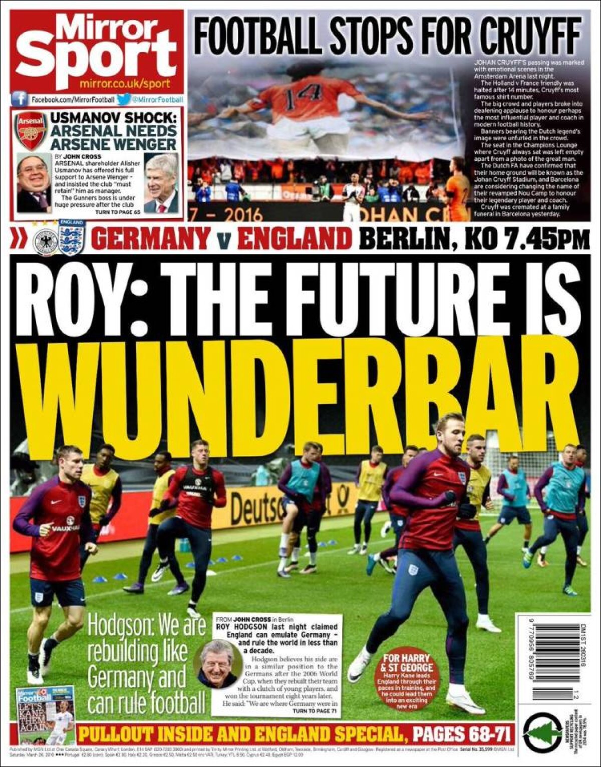 Ce scriu azi ziarele de sport din lume (26 martie 2016)