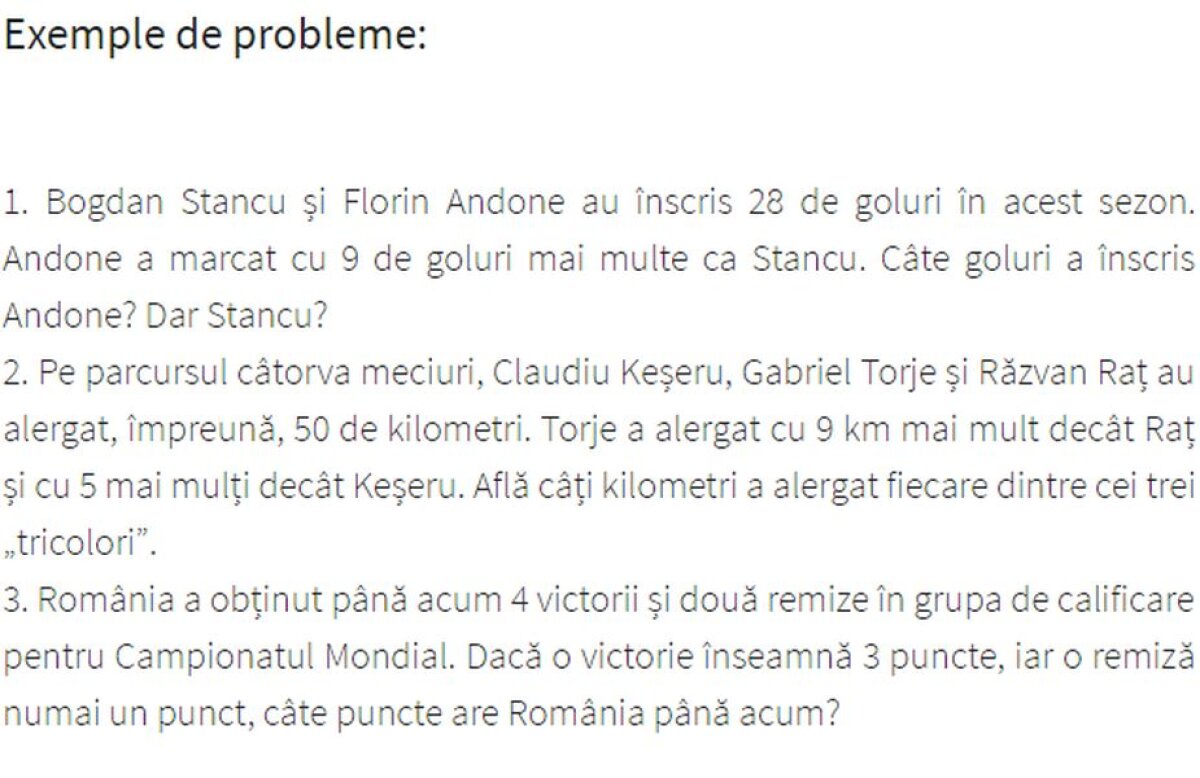 Debut cu stângul în campania educativă a FRF » Conform problemei de matematică propuse de Federație, Stancu a marcat 9,5 goluri :D