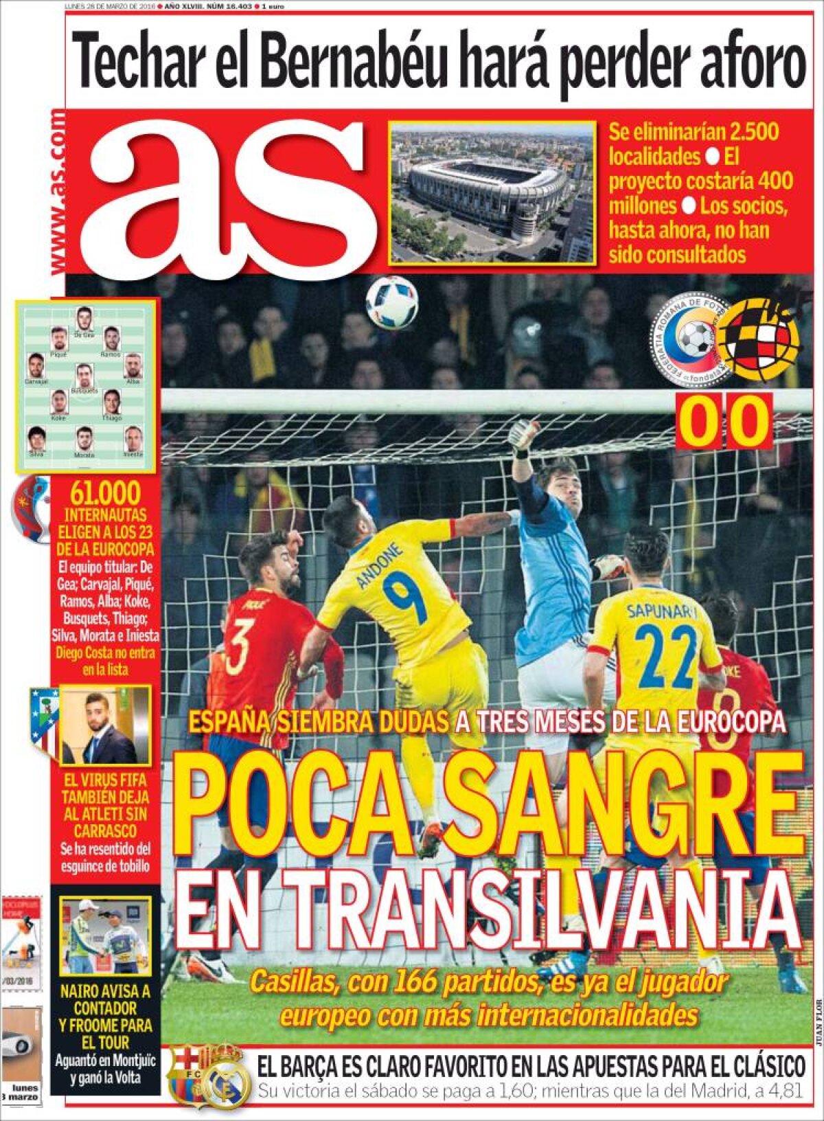 Ce scriu azi ziarele de sport din lume (28 martie 2016)