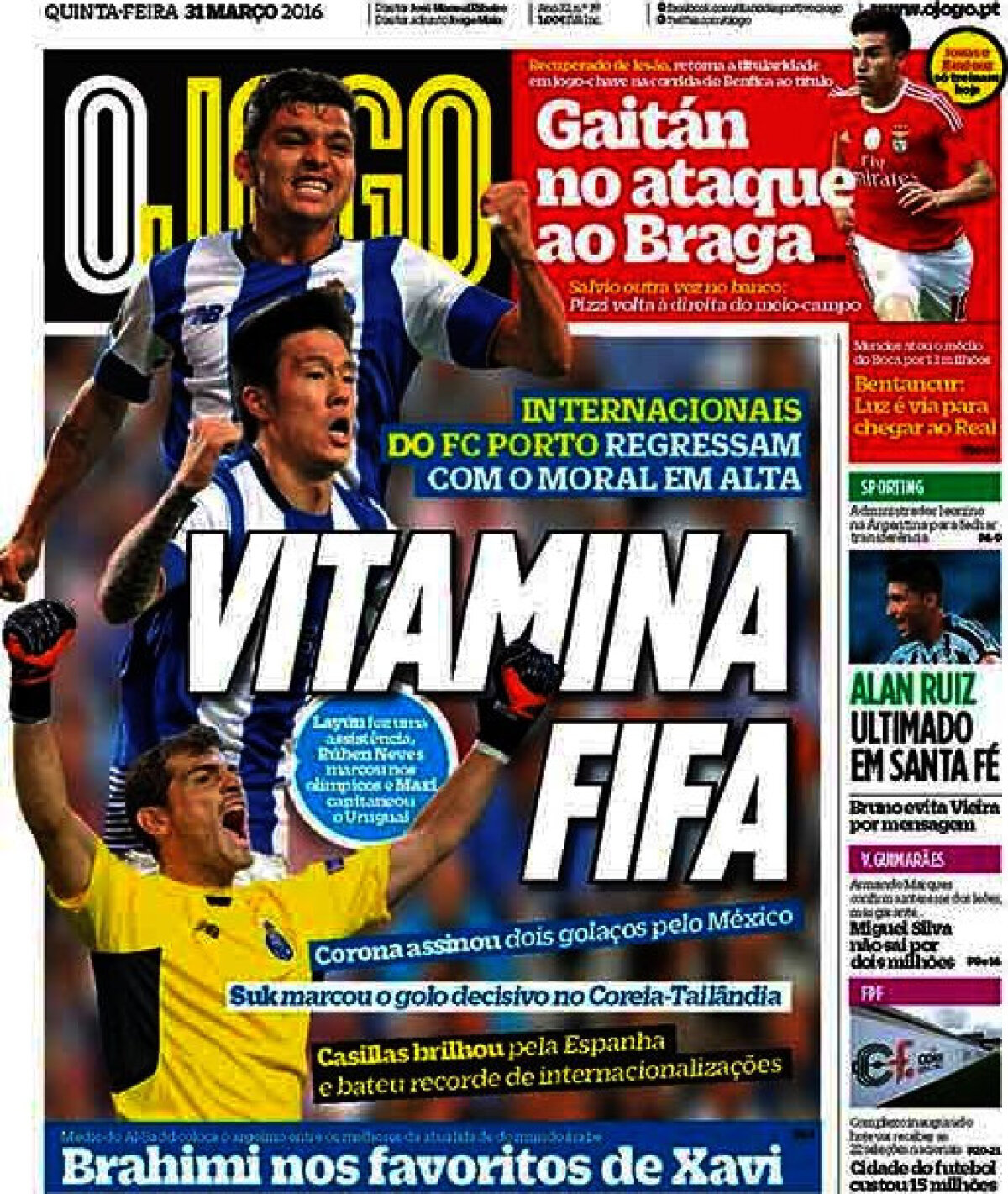 Ce scriu azi ziarele de sport din lume (31 martie 2016)