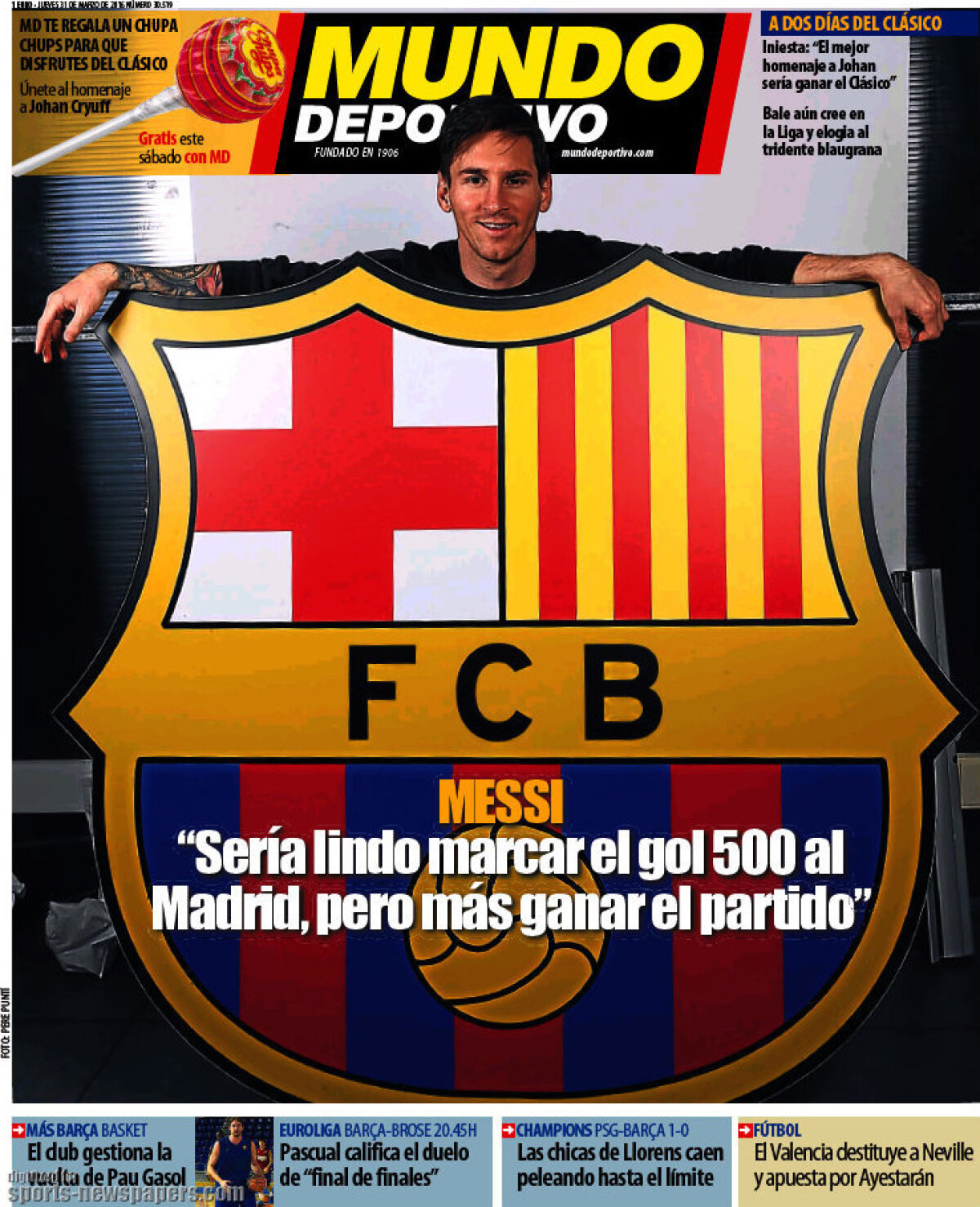 Ce scriu azi ziarele de sport din lume (31 martie 2016)