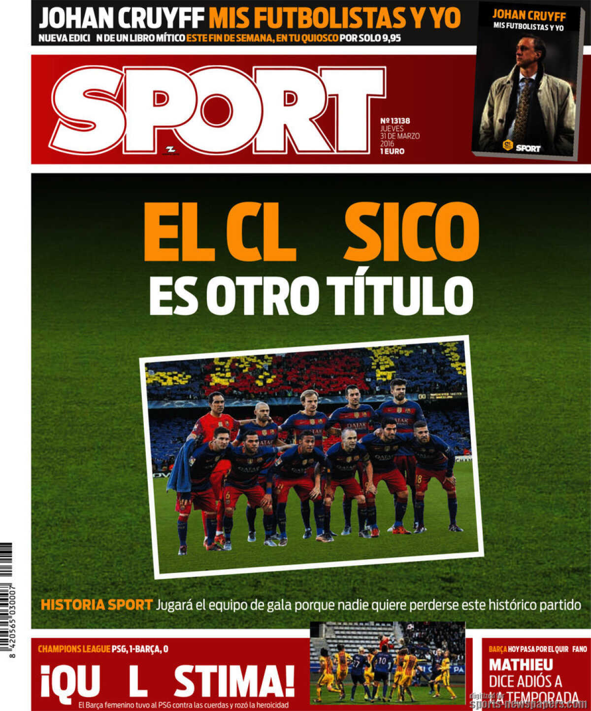 Ce scriu azi ziarele de sport din lume (31 martie 2016)